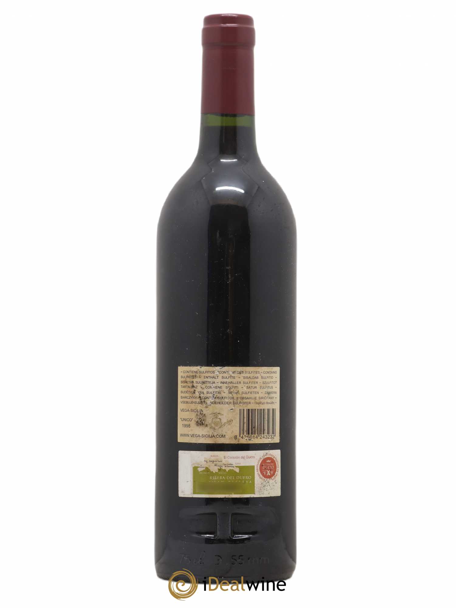Ribera Del Duero DO Vega Sicilia Unico Famille Alvarez 1998 - Lot de 1 bouteille - 1