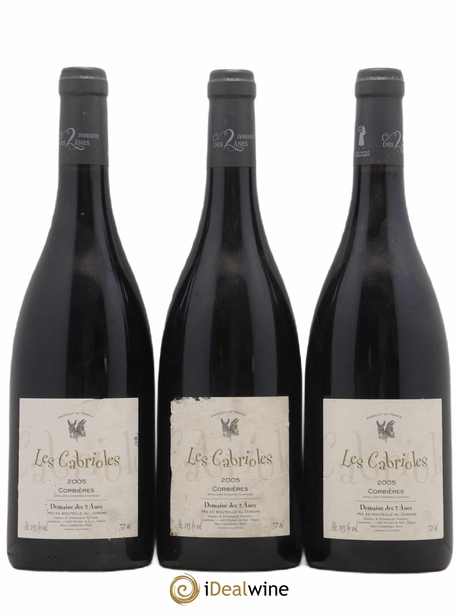 Corbières Domaine des Deux Anes Les Cabriloles 2005 - Posten von 3 Flaschen - 0