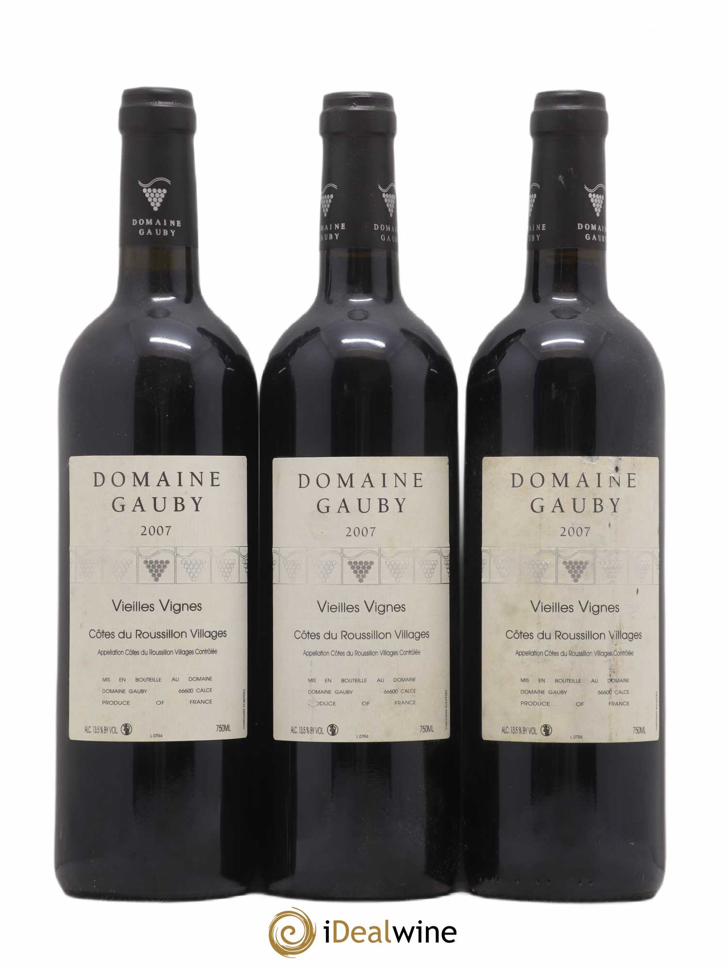 Côtes du Roussillon Villages Vieilles vignes Gauby (Domaine) 2007 - Lot de 3 bouteilles - 0