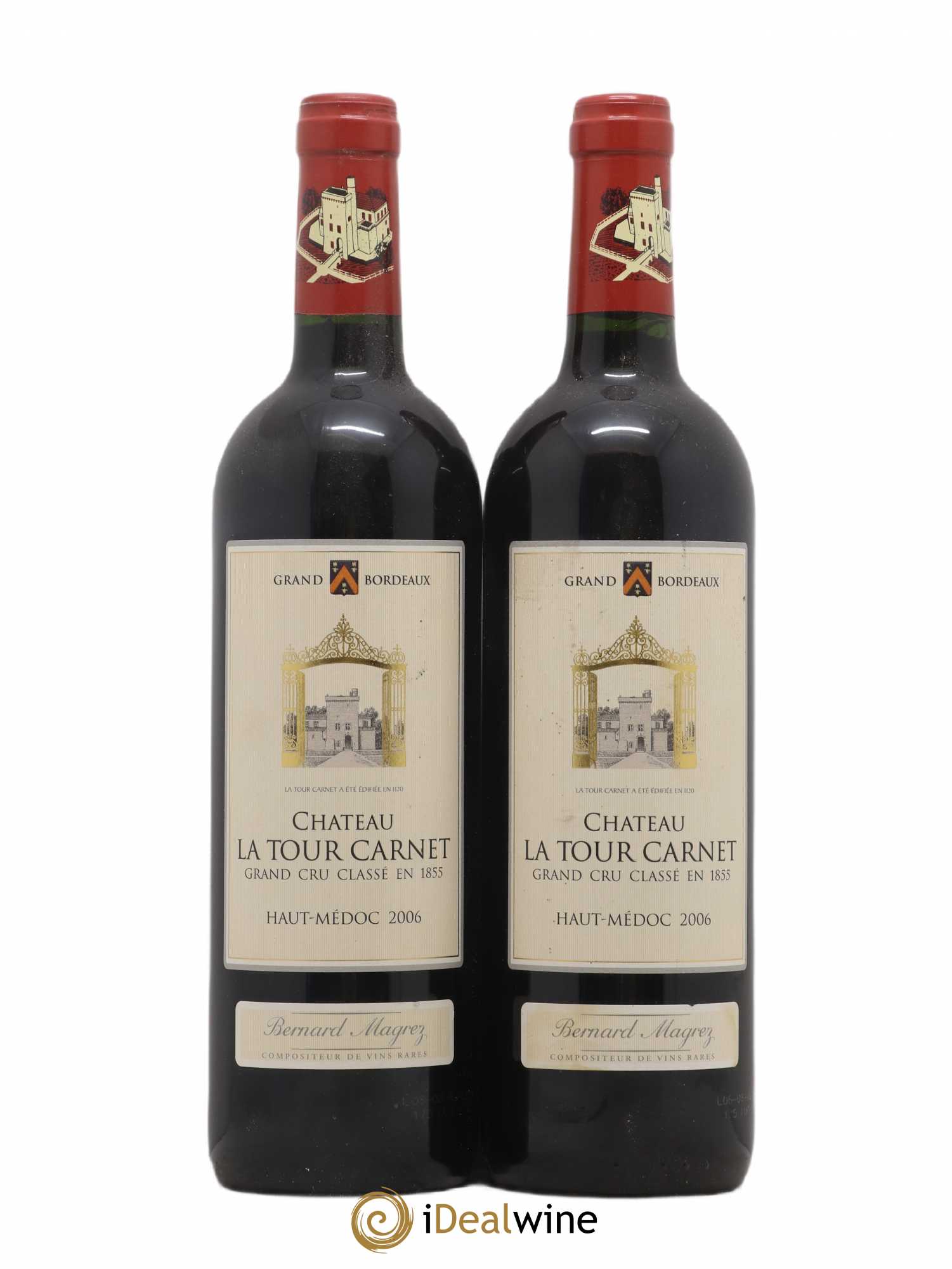 Château la Tour Carnet 4ème Grand Cru Classé 2006 - Lot de 2 bouteilles - 0