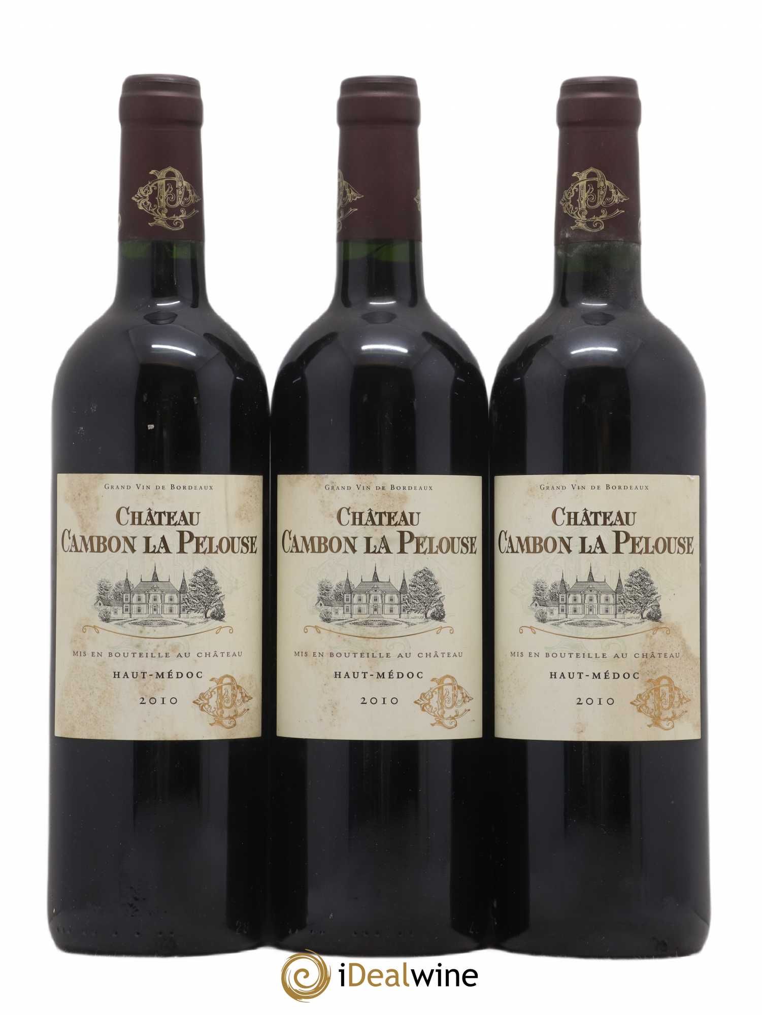 Château Cambon la Pelouse Cru Bourgeois 2010 - Lot de 3 bouteilles - 0