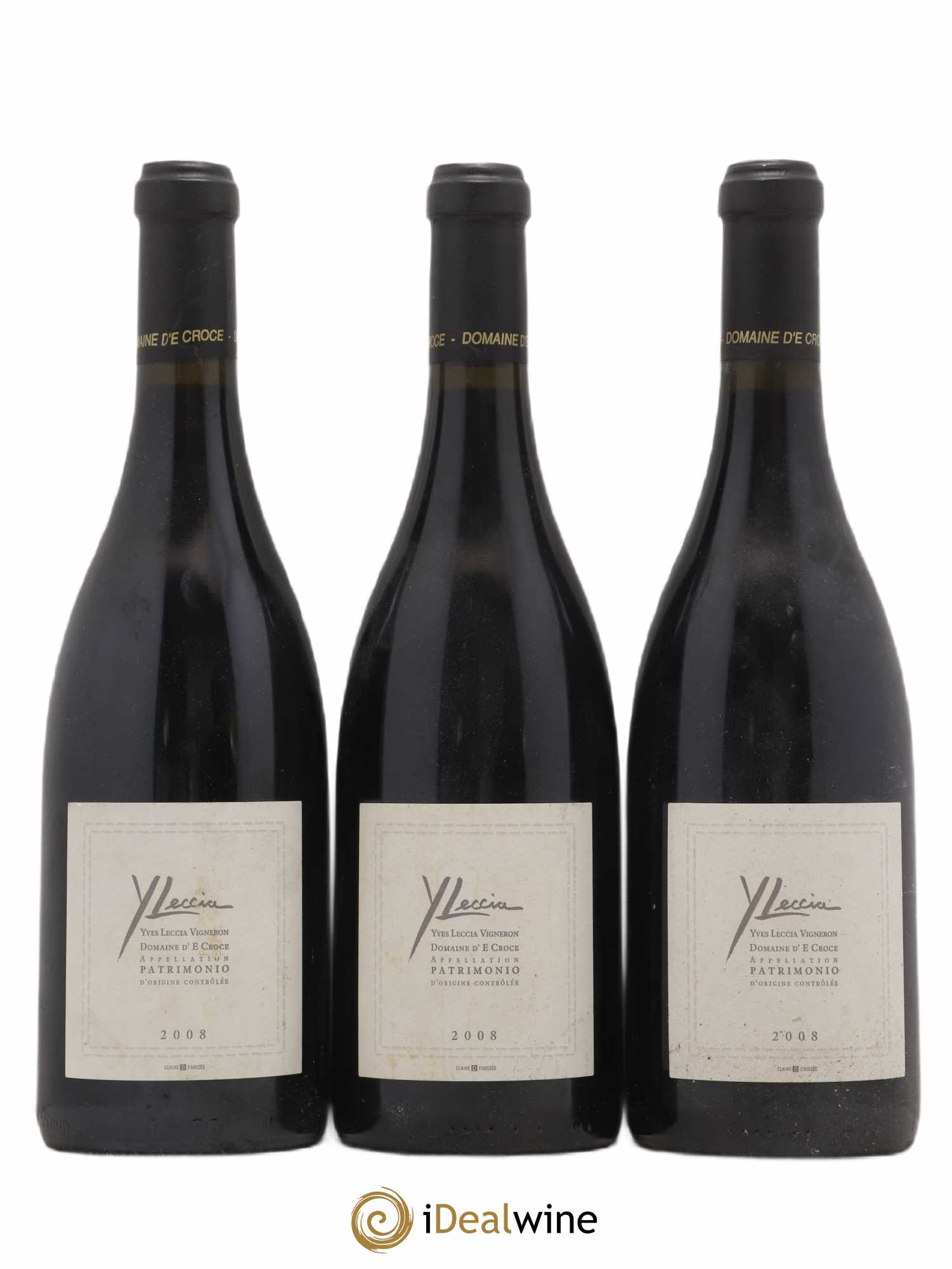 Patrimonio Domaine d' E. Croce Yves Leccia 2008 - Lot de 3 bouteilles - 0