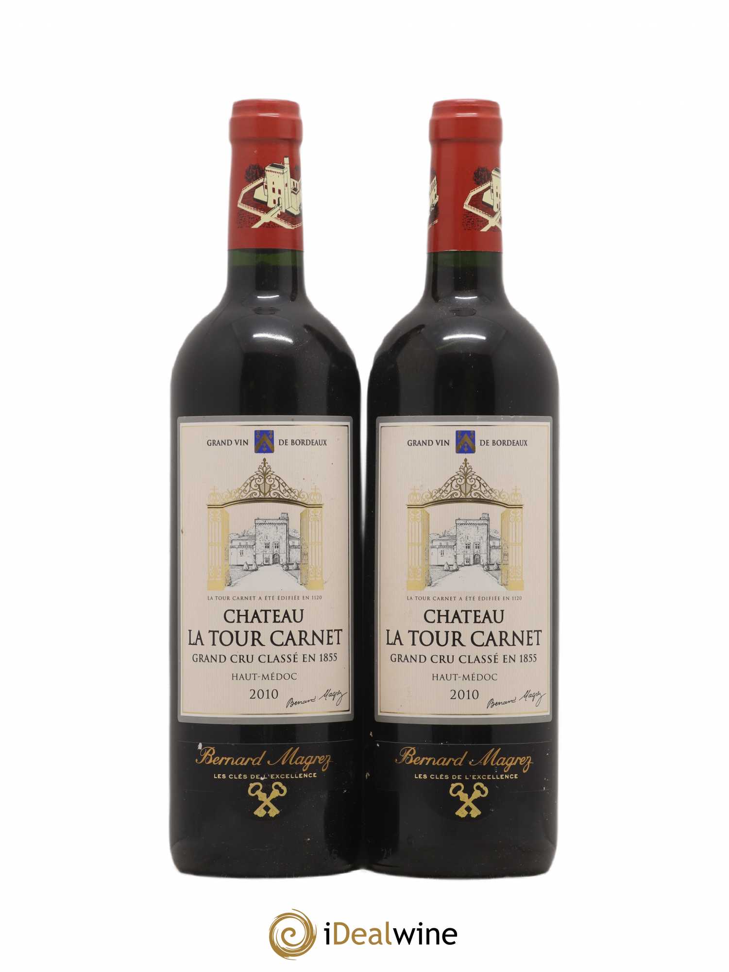 Château la Tour Carnet 4ème Grand Cru Classé 2010 - Lot de 2 bouteilles - 0