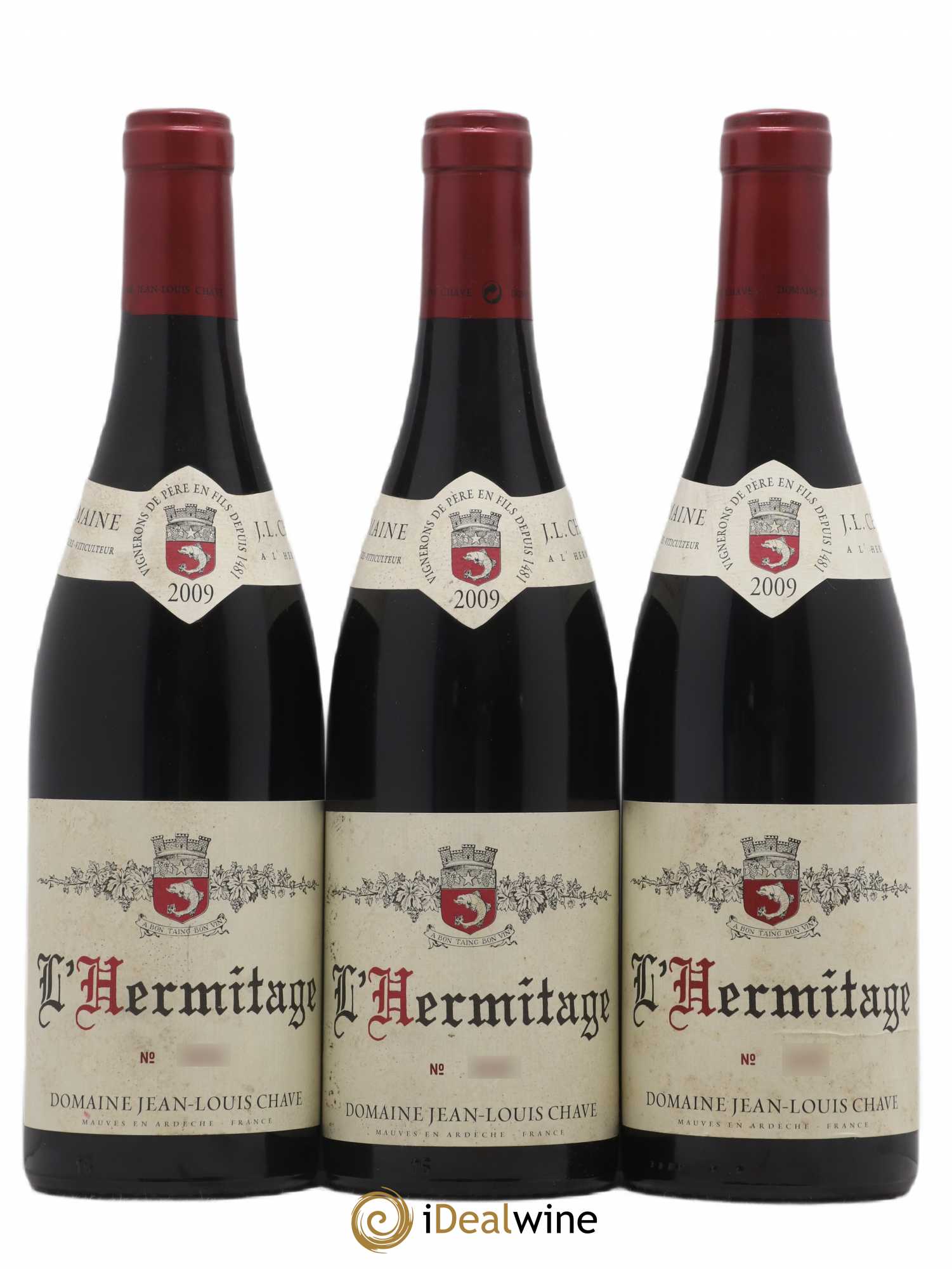 Hermitage Jean-Louis Chave 2009 - Lot de 3 bouteilles - 0