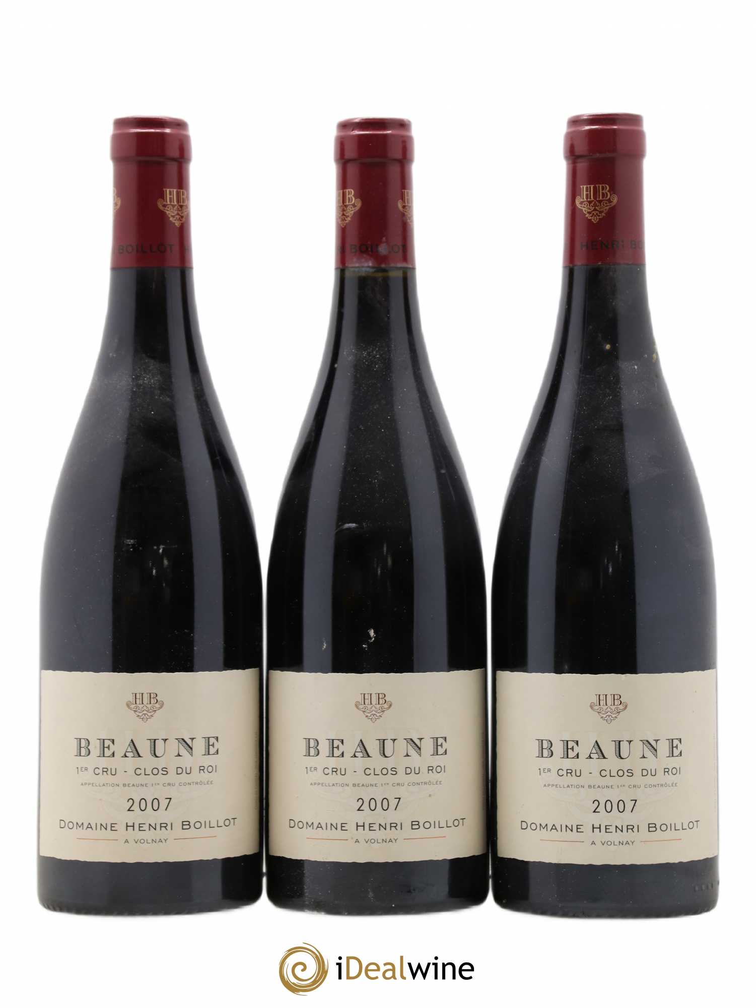 Beaune 1er Cru Clos du Roi Henri Boillot 2007 - Posten von 3 Flaschen - 0