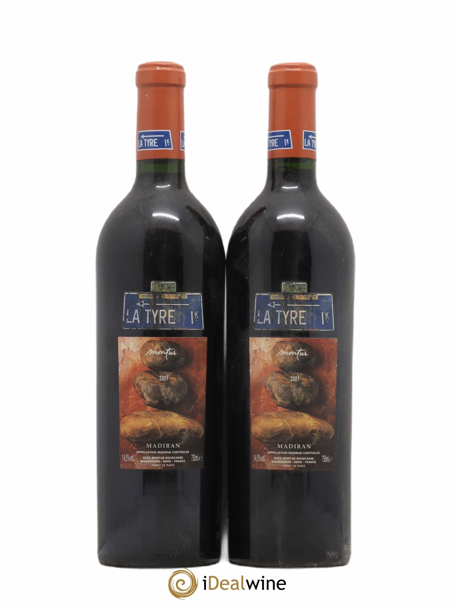 Madiran Château Montus-La Tyre Alain Brumont 2001 - Lot de 2 bouteilles - 0