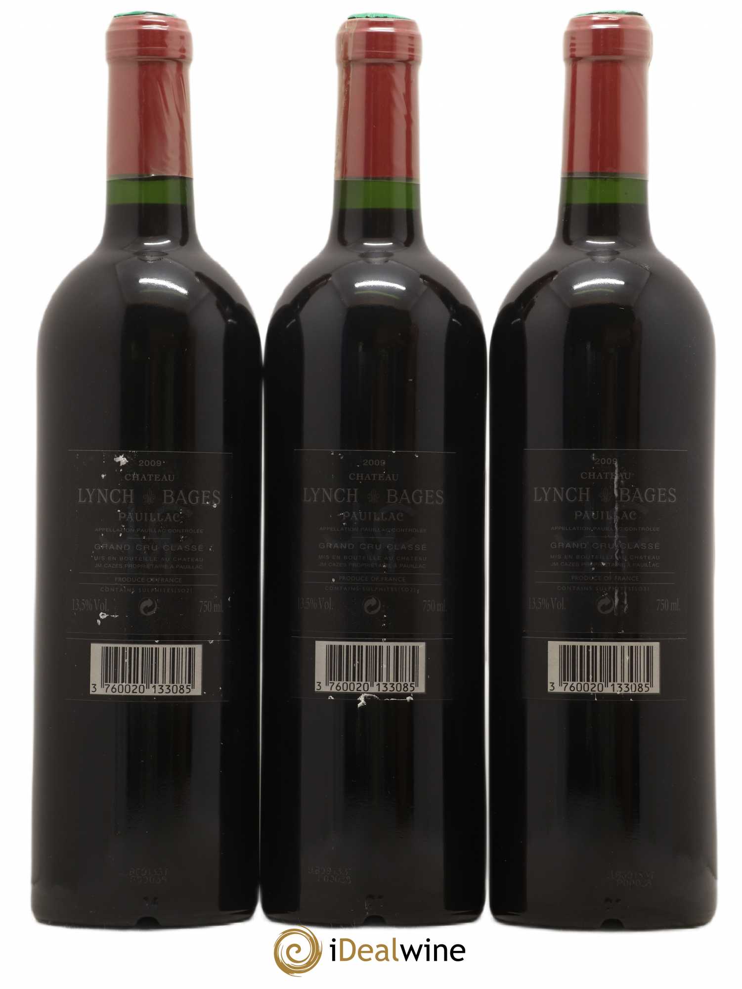 Château Lynch Bages 5ème Grand Cru Classé 2009 - Lot de 3 bouteilles - 1