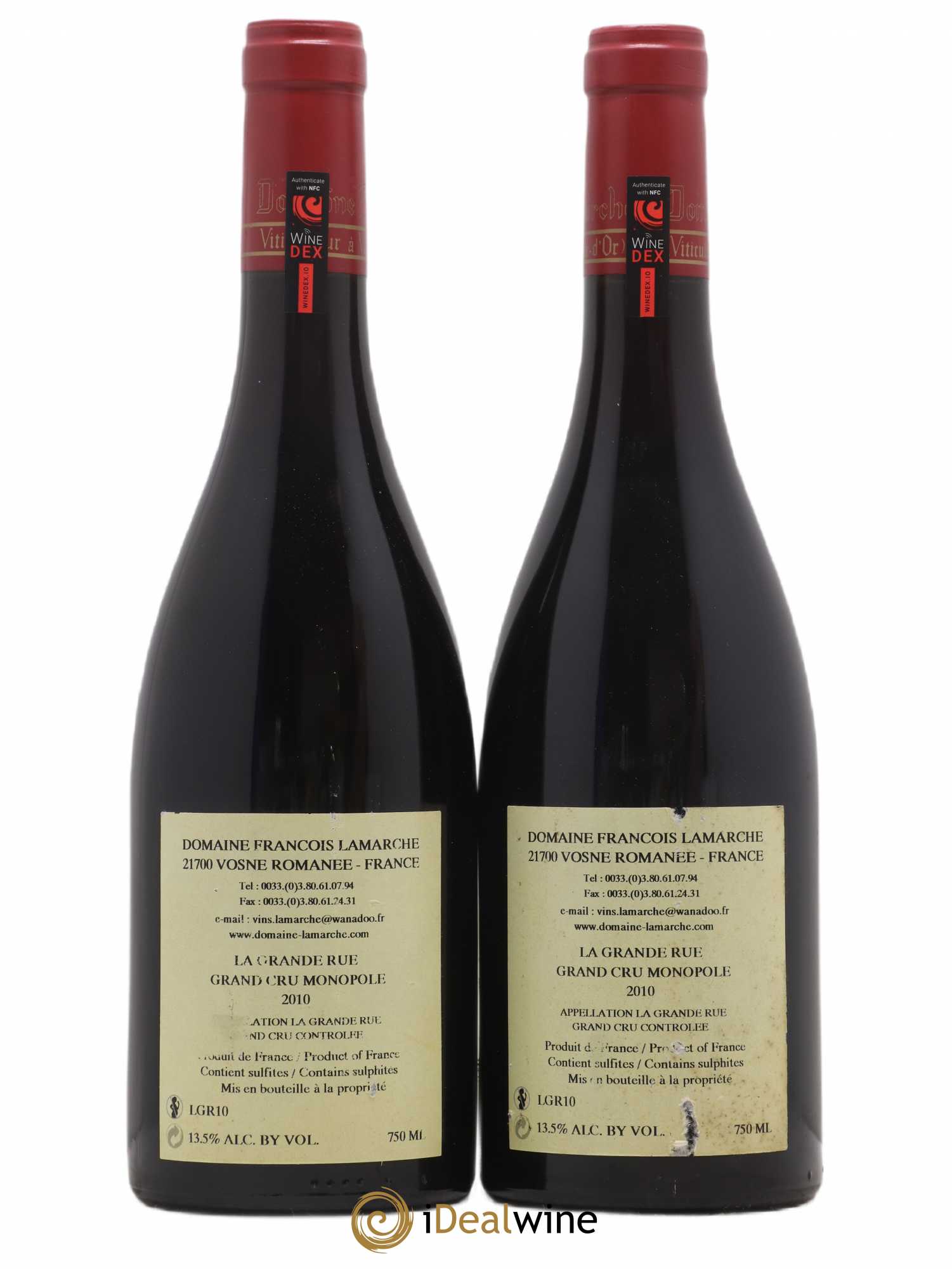 La Grande Rue Grand Cru Lamarche (Domaine) 2010 - Lot de 2 bouteilles - 1