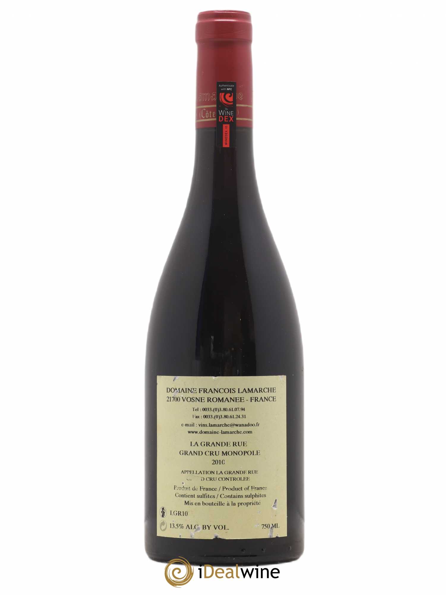 La Grande Rue Grand Cru Lamarche (Domaine) 2010 - Lot de 1 bouteille - 1
