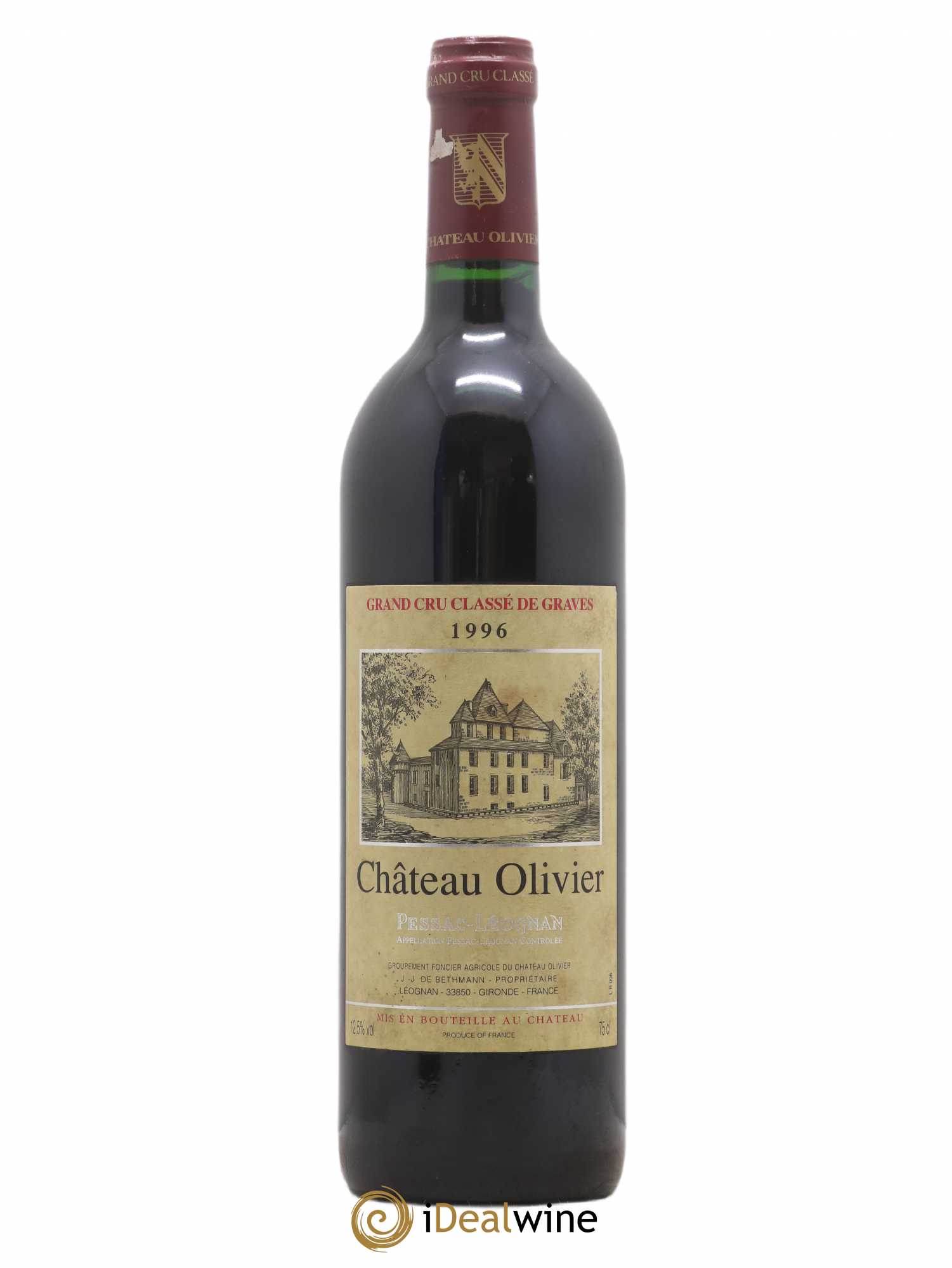 Château Olivier Cru Classé de Graves (sans prix de réserve) 1996 - Lot de 1 bouteille - 0