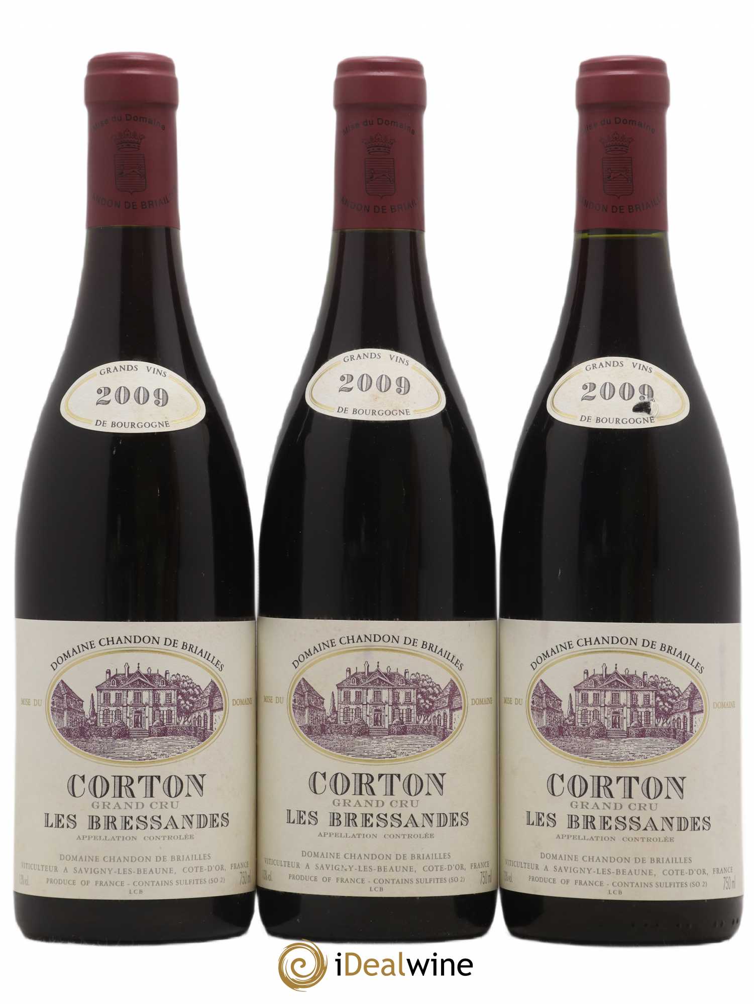Corton Grand Cru Bressandes Chandon de Briailles 2009 - Lot de 3 bouteilles - 0