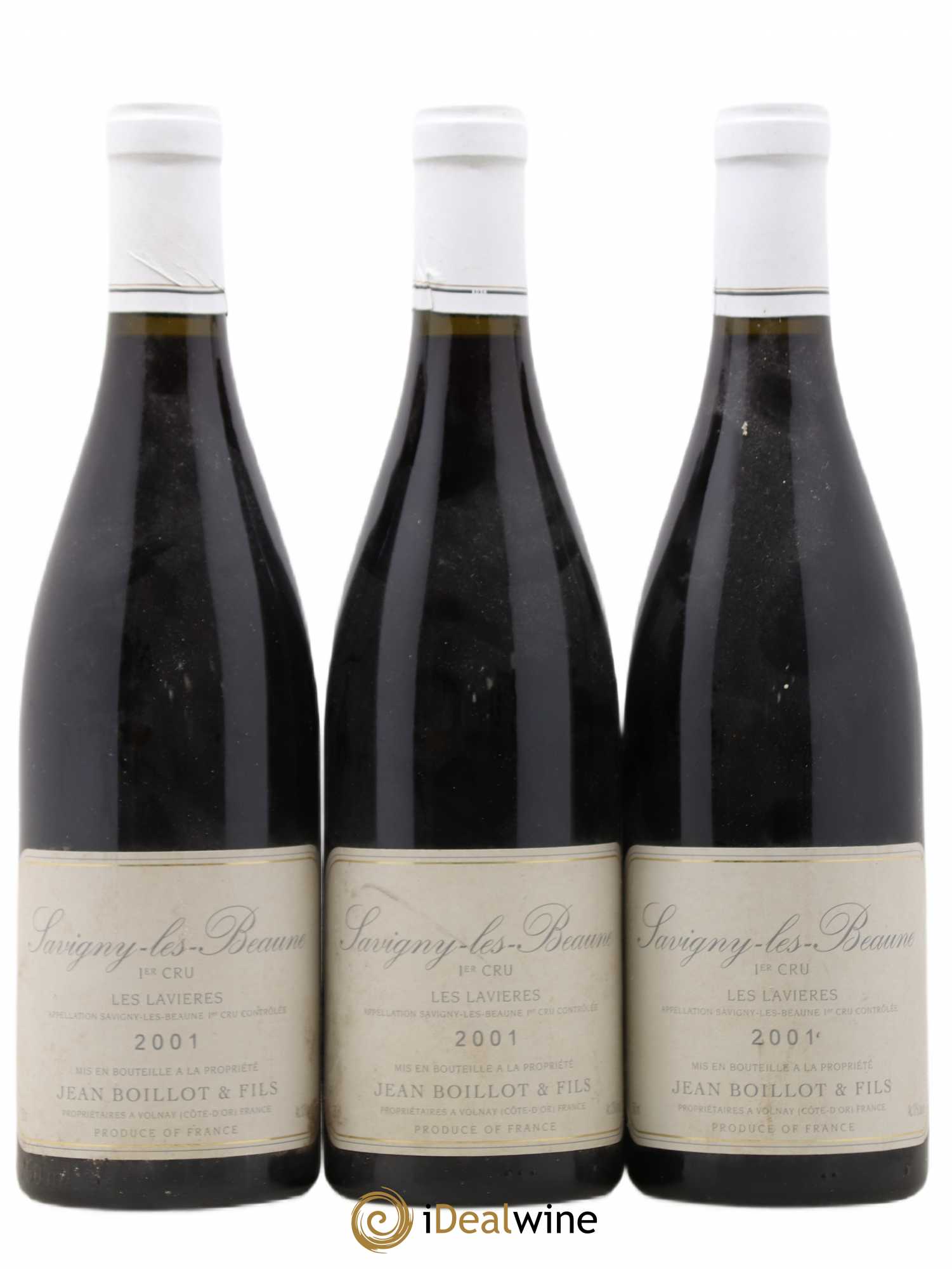 Savigny-lès-Beaune 1er Cru Lavières Jean Boillot 2001 - Posten von 3 Flaschen - 0
