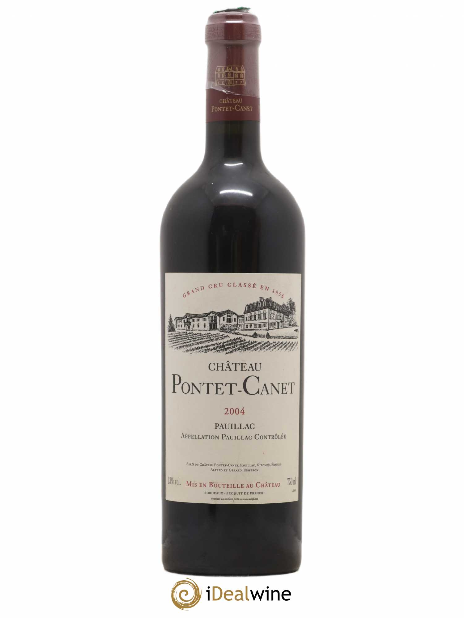 Château Pontet Canet 5ème Grand Cru Classé 2004 - Lot de 1 bouteille - 0