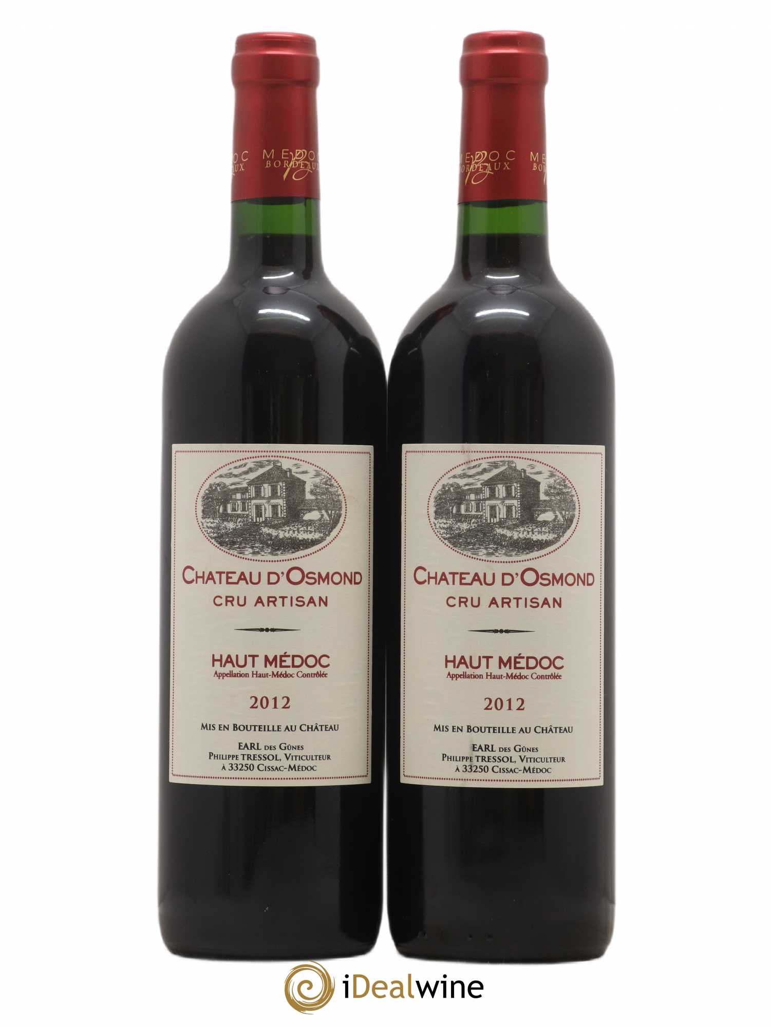 Haut Médoc Château d'Osmond (sans prix de réserve) 2012 - Lot de 2 bouteilles - 0