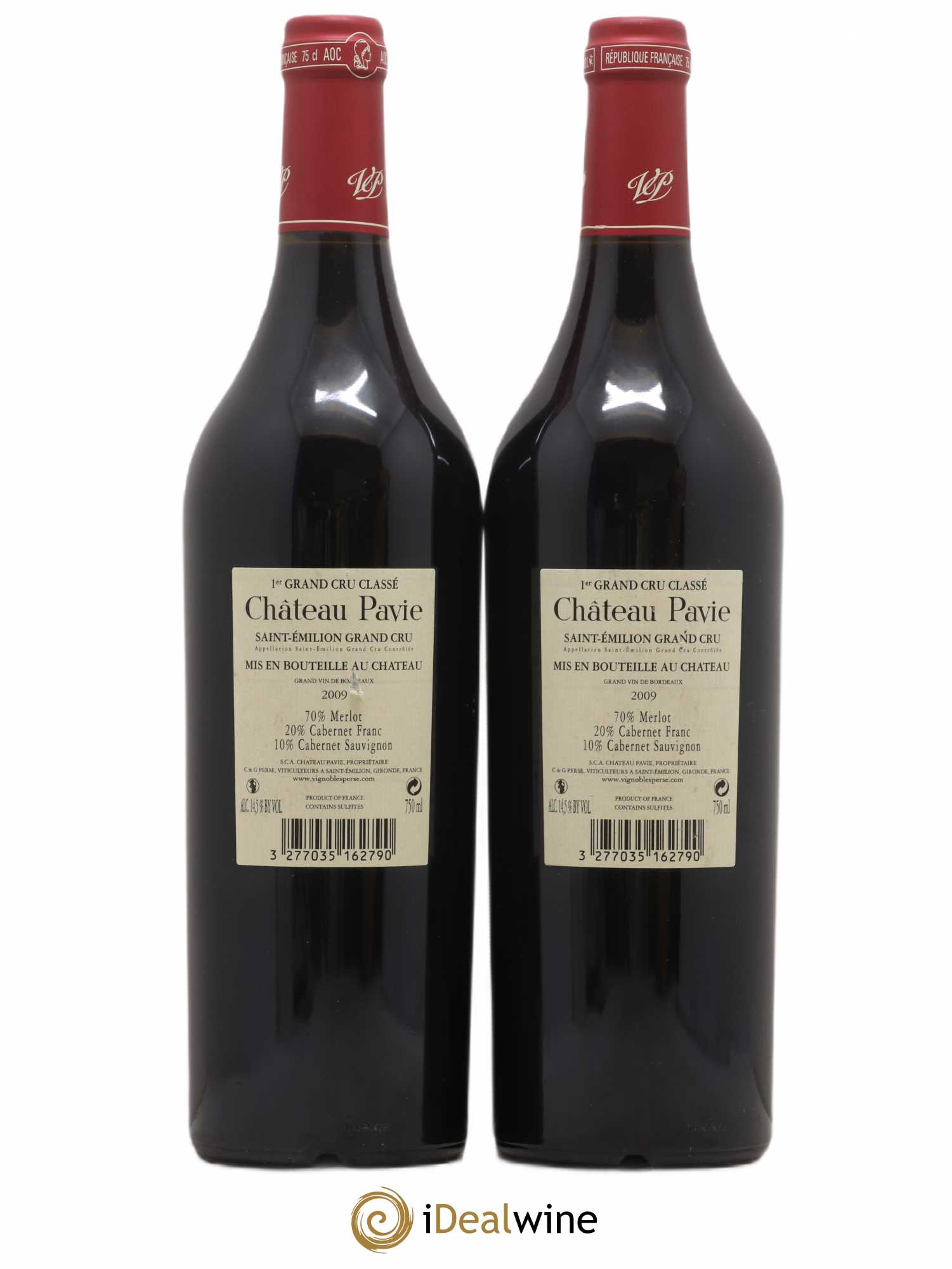 Château Pavie 1er Grand Cru Classé A 2009 - Lot de 2 bouteilles - 1
