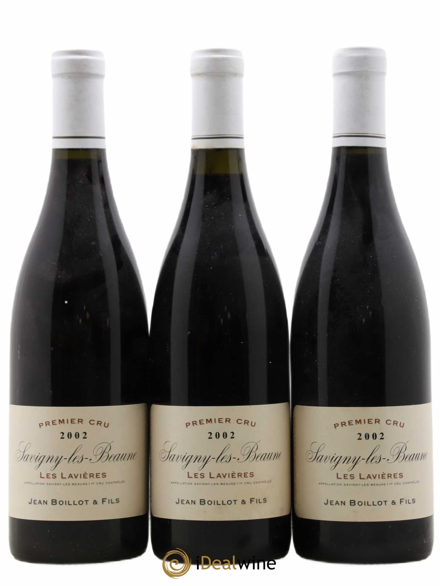 Savigny-lès-Beaune 1er Cru Lavières Jean Boillot 2002 - Posten von 3 Flaschen - 0
