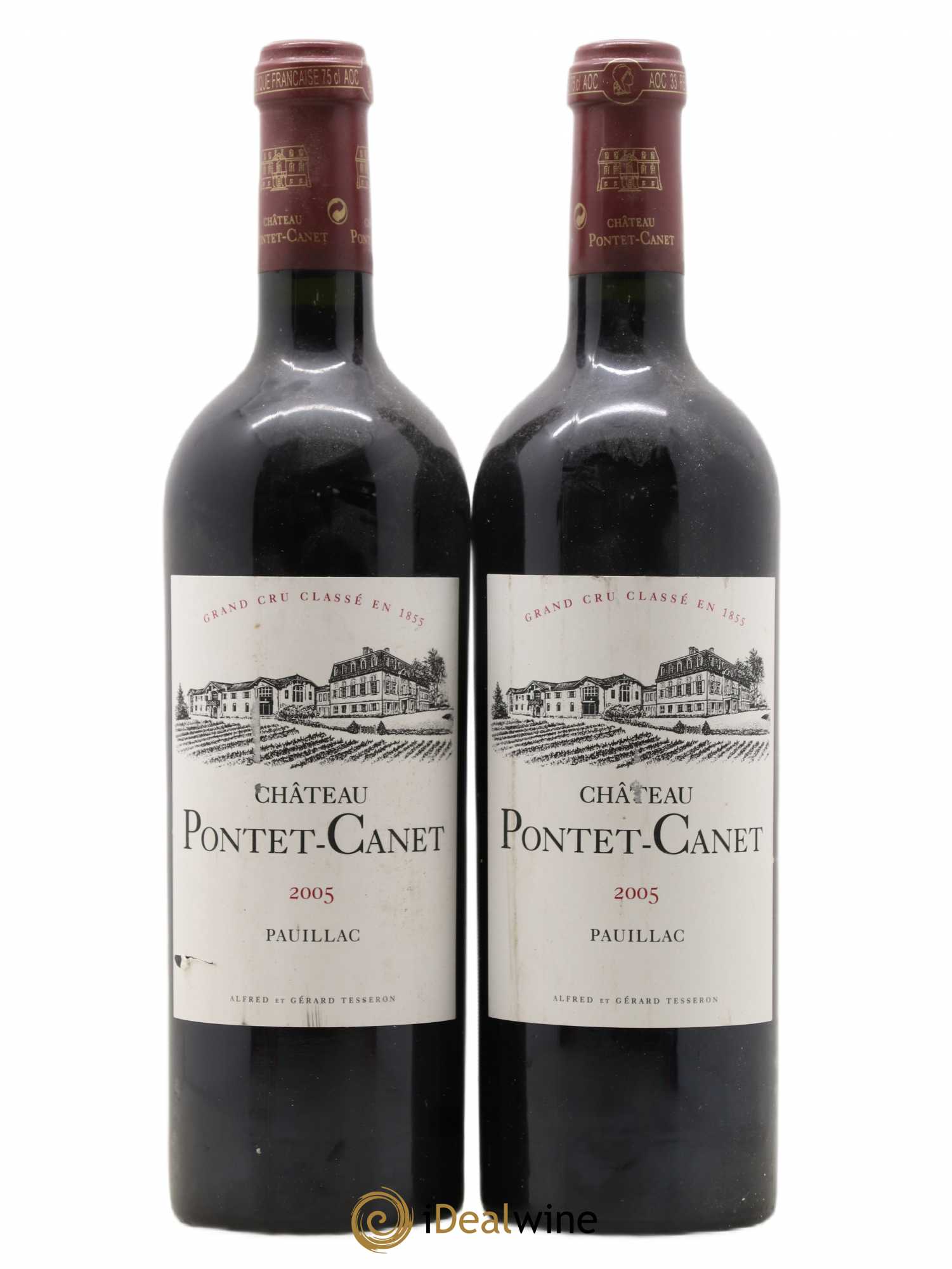 Château Pontet Canet 5ème Grand Cru Classé 2005 - Lot de 2 bouteilles - 0