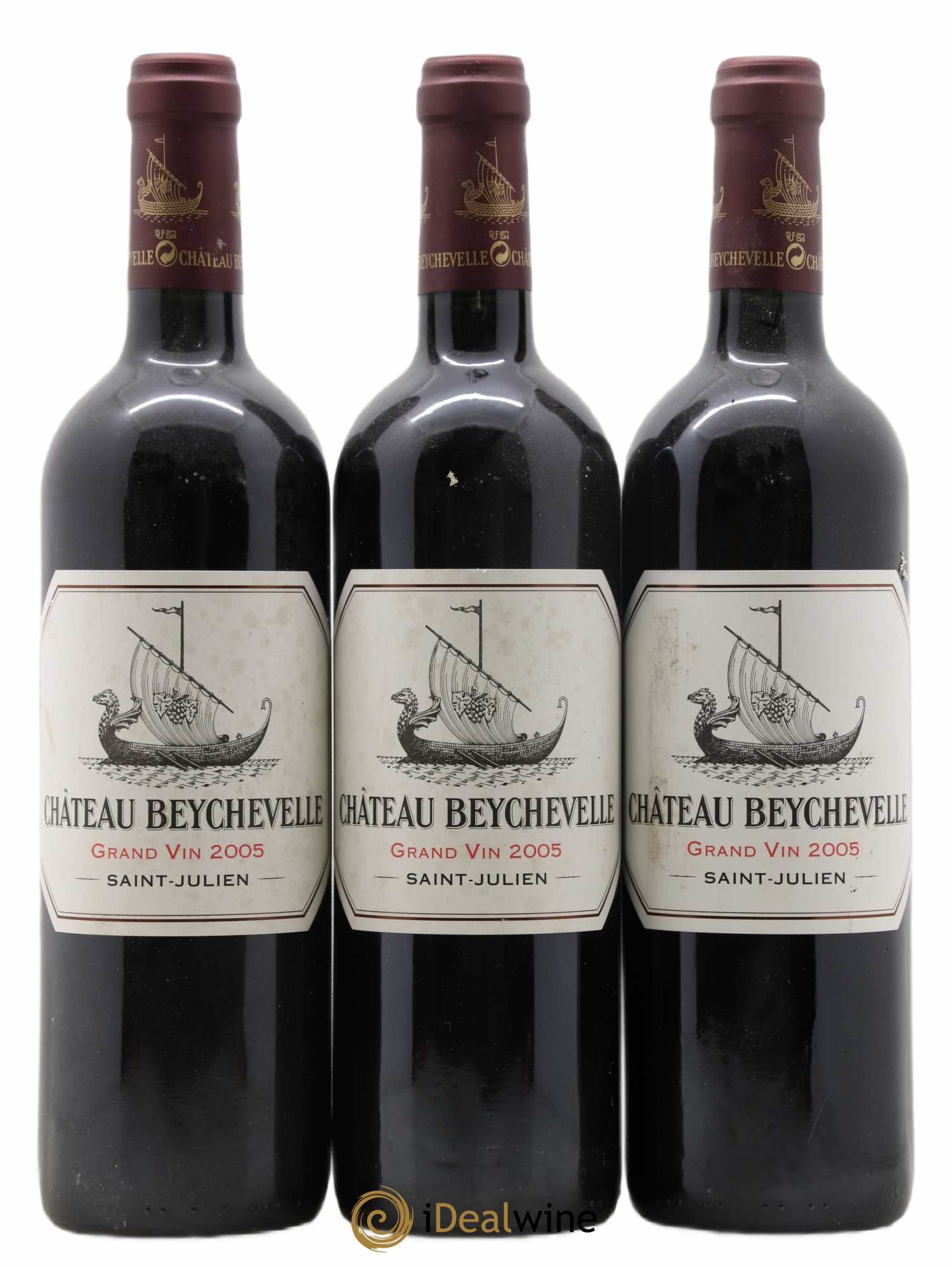 Château Beychevelle 4ème Grand Cru Classé 2005 - Lot de 3 bouteilles - 0