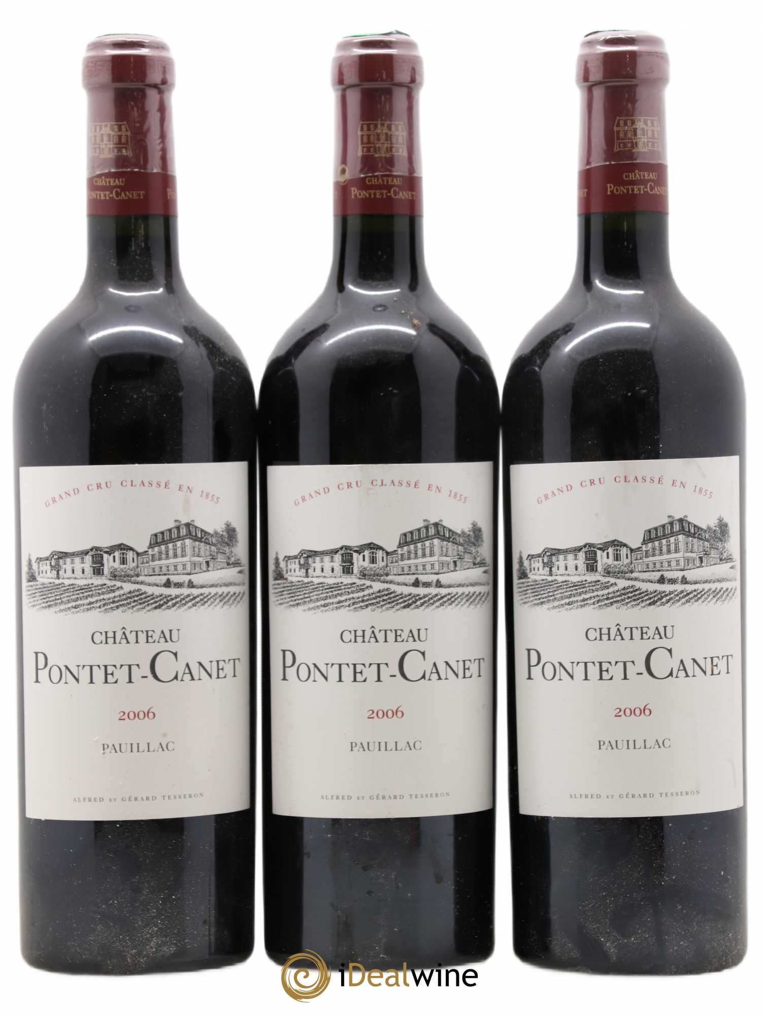 Château Pontet Canet 5ème Grand Cru Classé 2006 - Lot de 3 bouteilles - 0