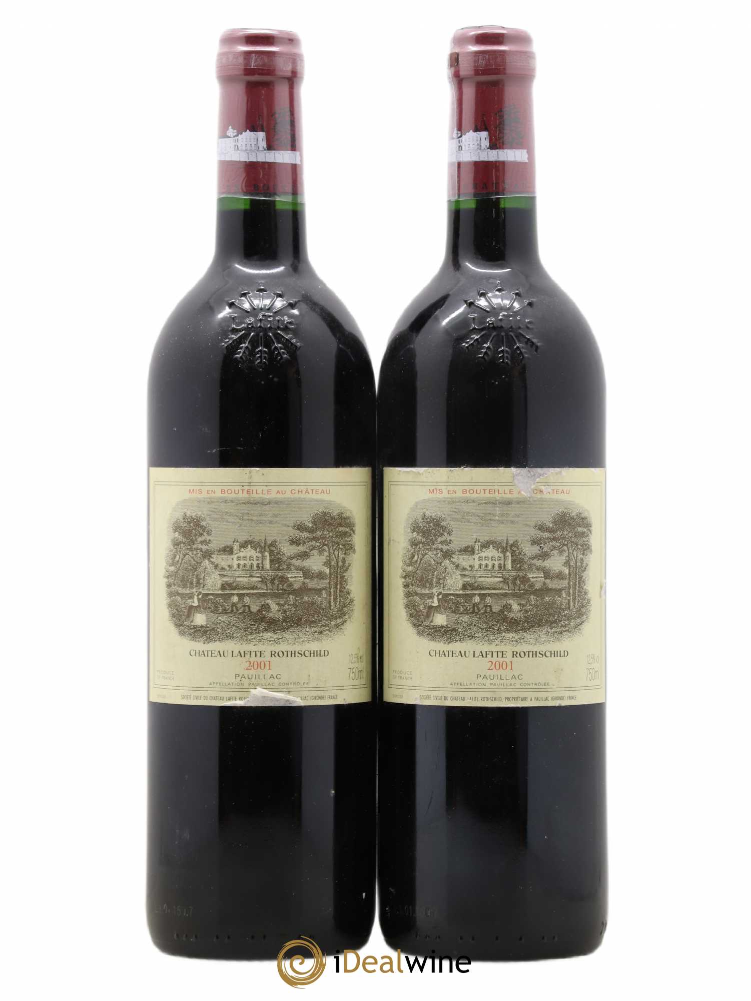 Château Lafite Rothschild 1er Grand Cru Classé 2001 - Lot de 2 bouteilles - 0