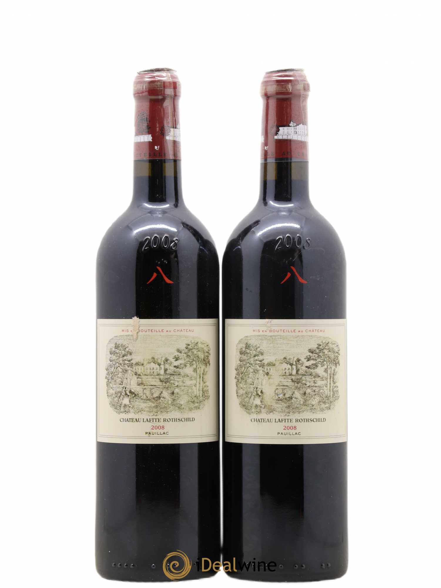 Château Lafite Rothschild 1er Grand Cru Classé 2008 - Lot de 2 bouteilles - 0