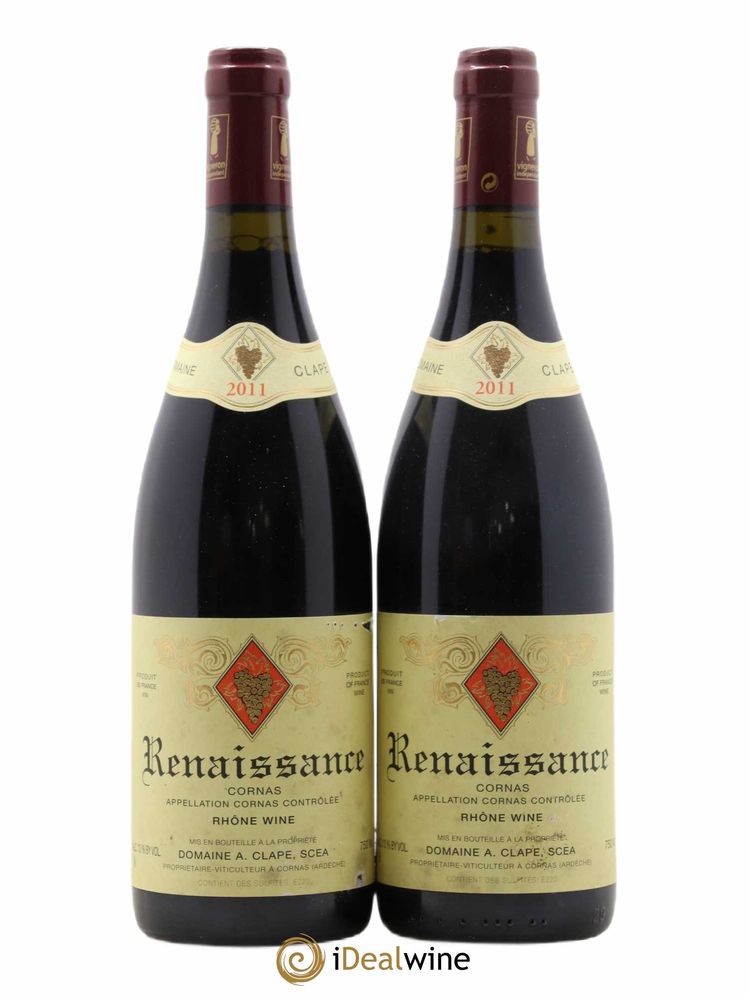 Cornas Renaissance Auguste Clape 2011 - Posten von 2 Flaschen - 0