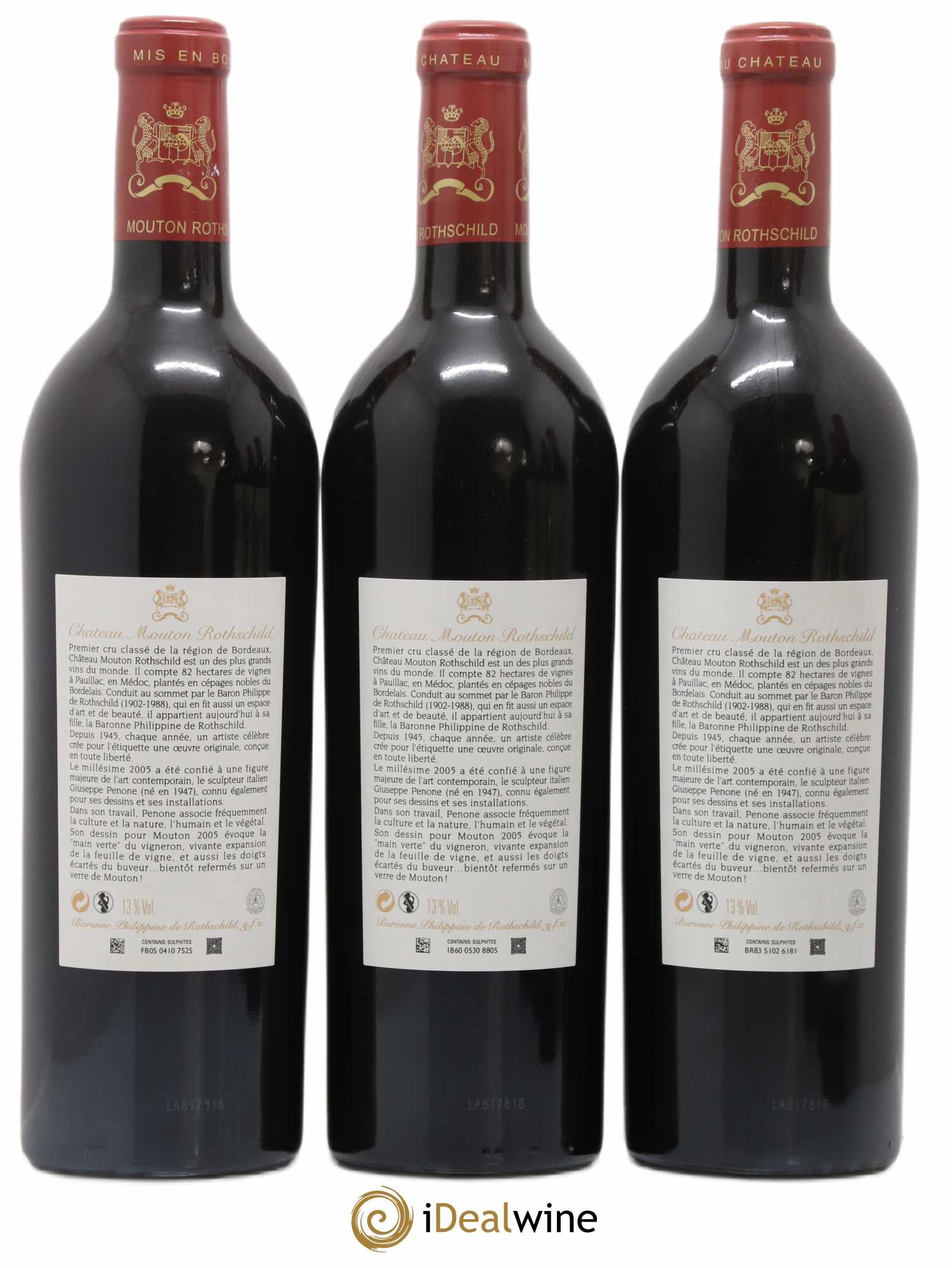 Château Mouton Rothschild 1er Grand Cru Classé 2005 - Lot de 6 bouteilles - 2