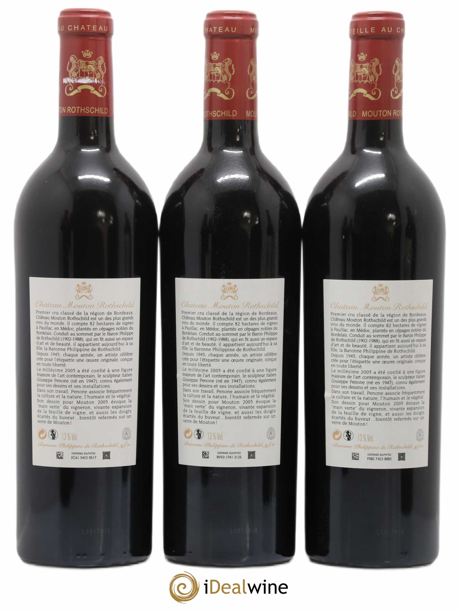 Château Mouton Rothschild 1er Grand Cru Classé 2005 - Lot de 6 bouteilles - 4