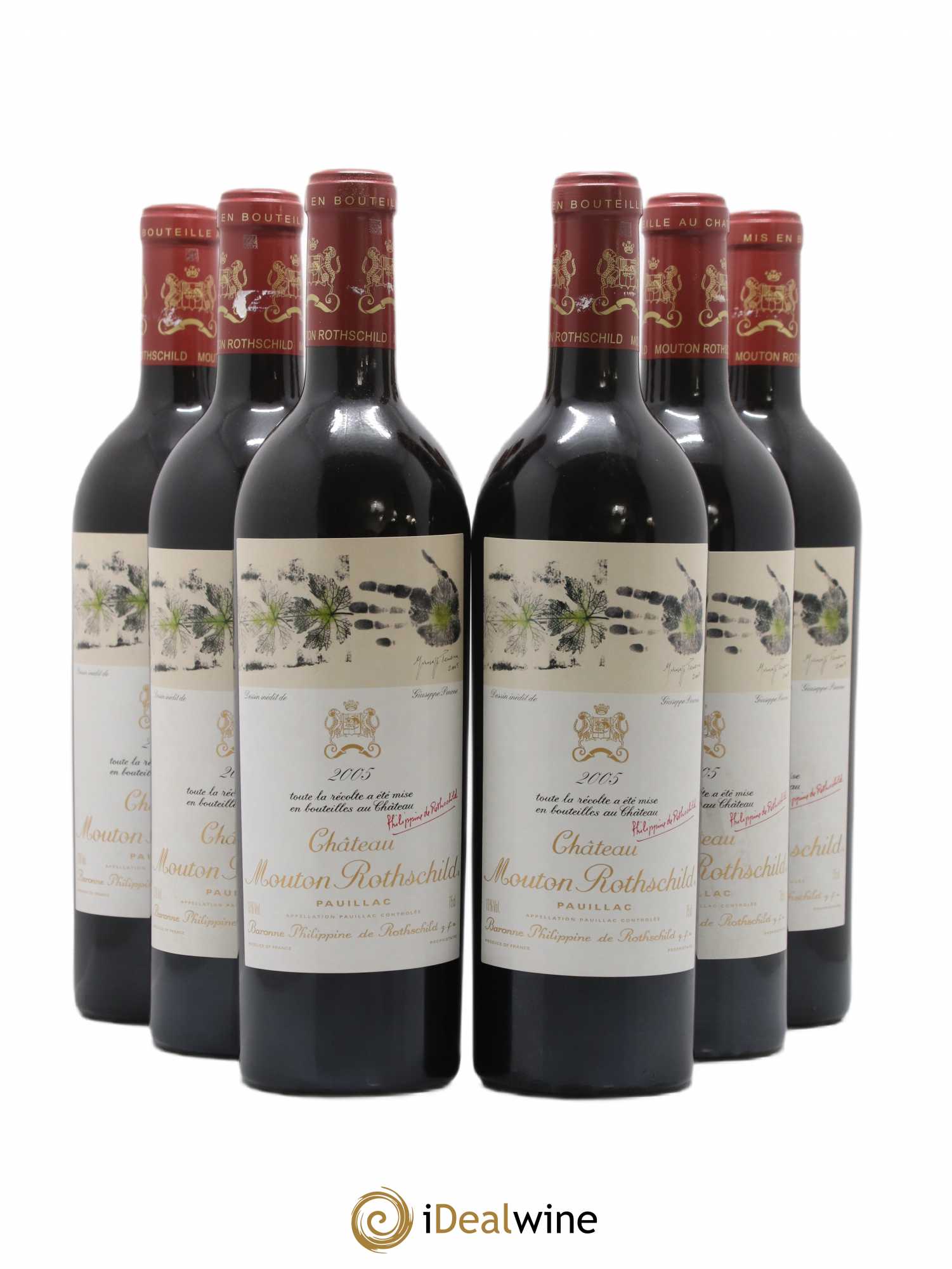 Château Mouton Rothschild 1er Grand Cru Classé 2005 - Lot de 6 bouteilles - 0