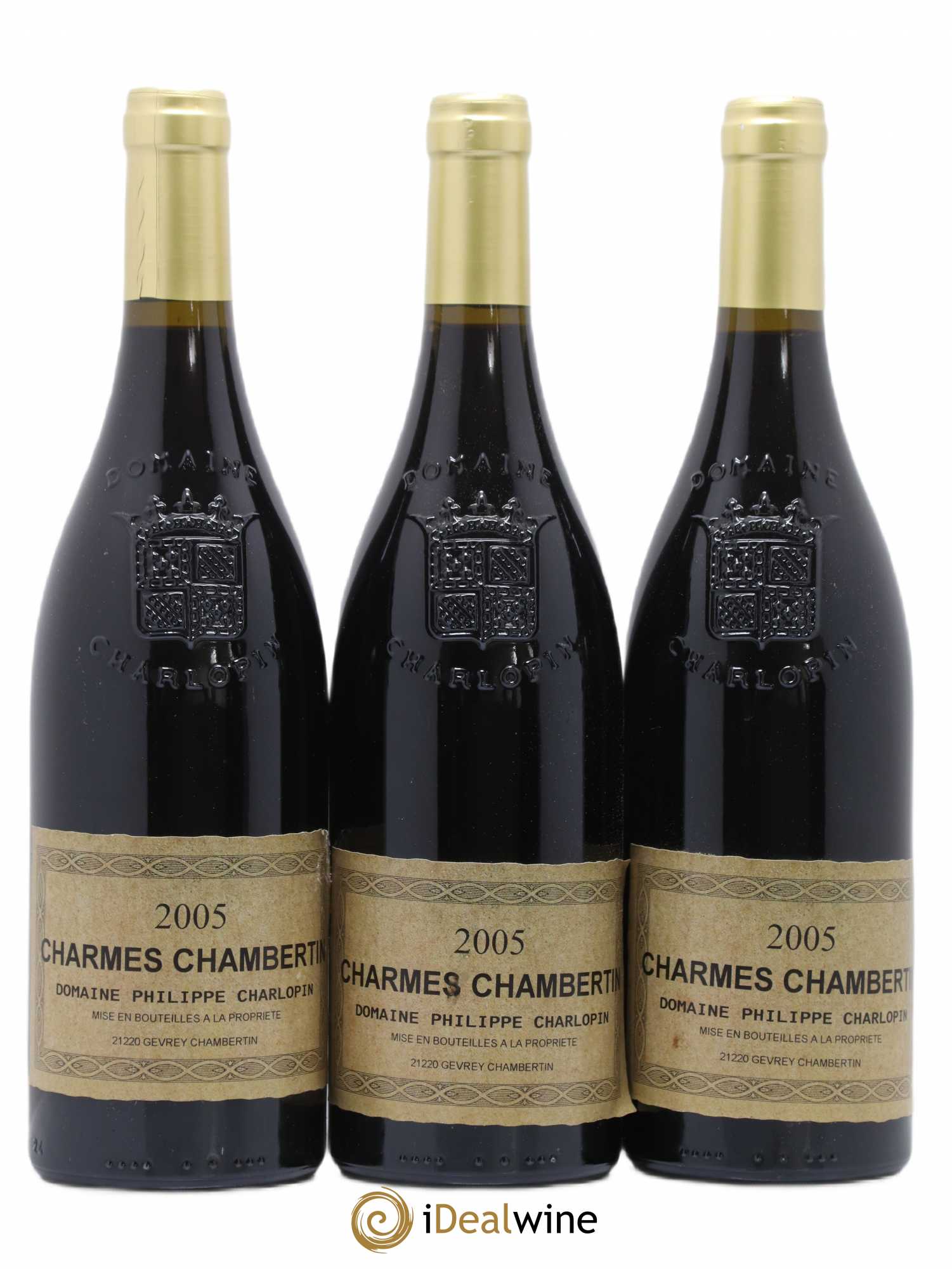 Charmes-Chambertin Grand Cru Charlopin-Parizot 2005 - Lot de 3 bouteilles - 0