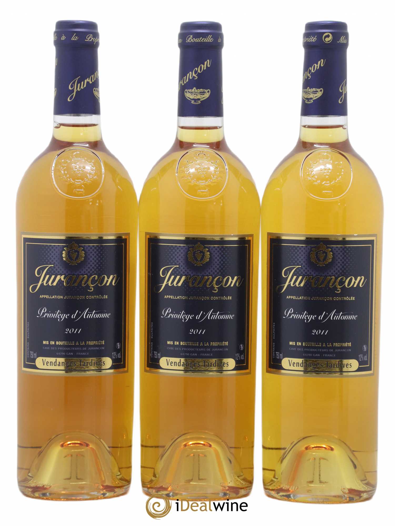 Jurançon Privilège d'Automne vendanges tardives Caves des Producteurs de Jurançon 2011 - Posten von 3 Flaschen - 0
