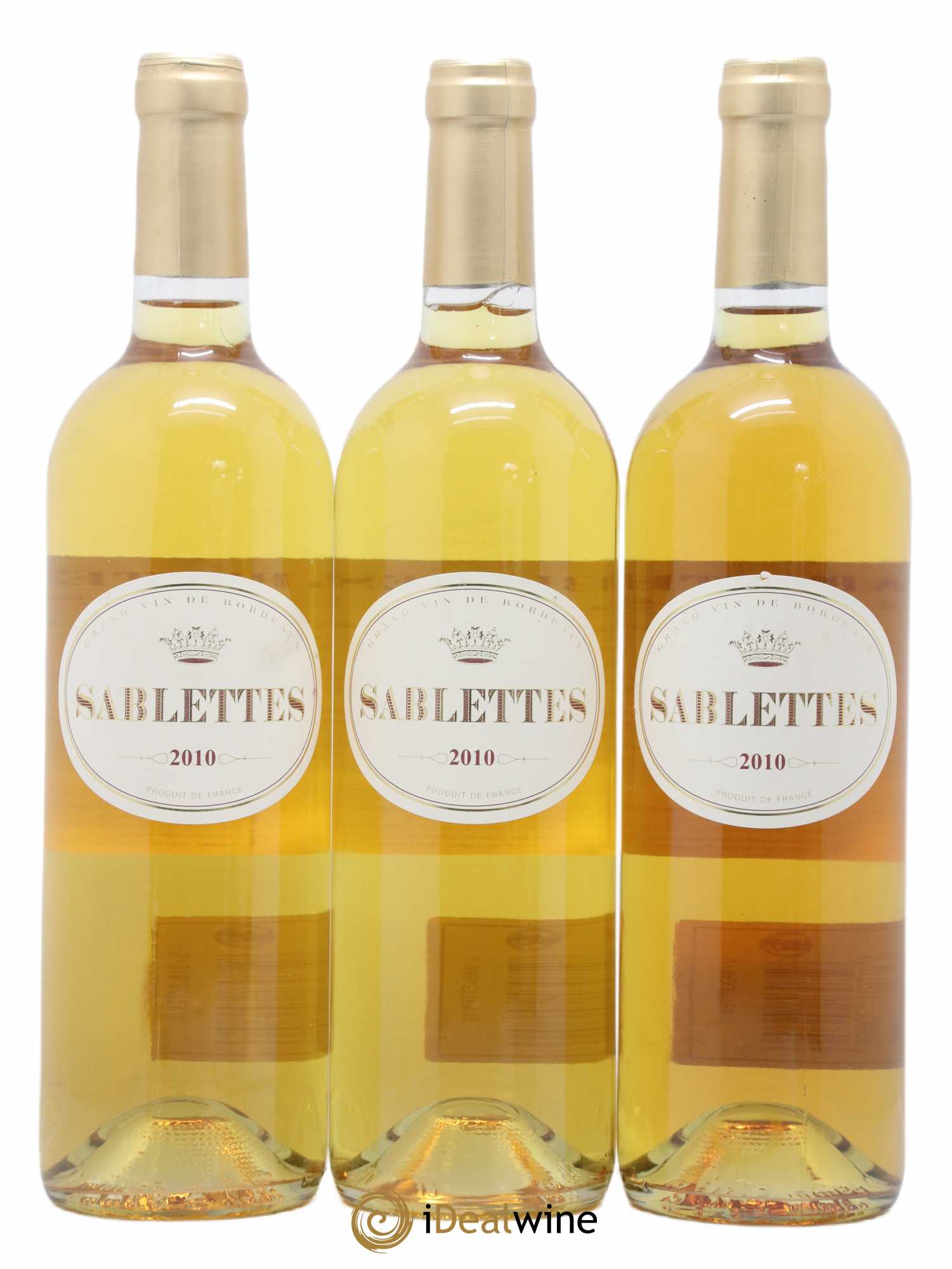 Sauternes sablettes château doisy vedrines 2010 - Lot of 3 bottles - 0