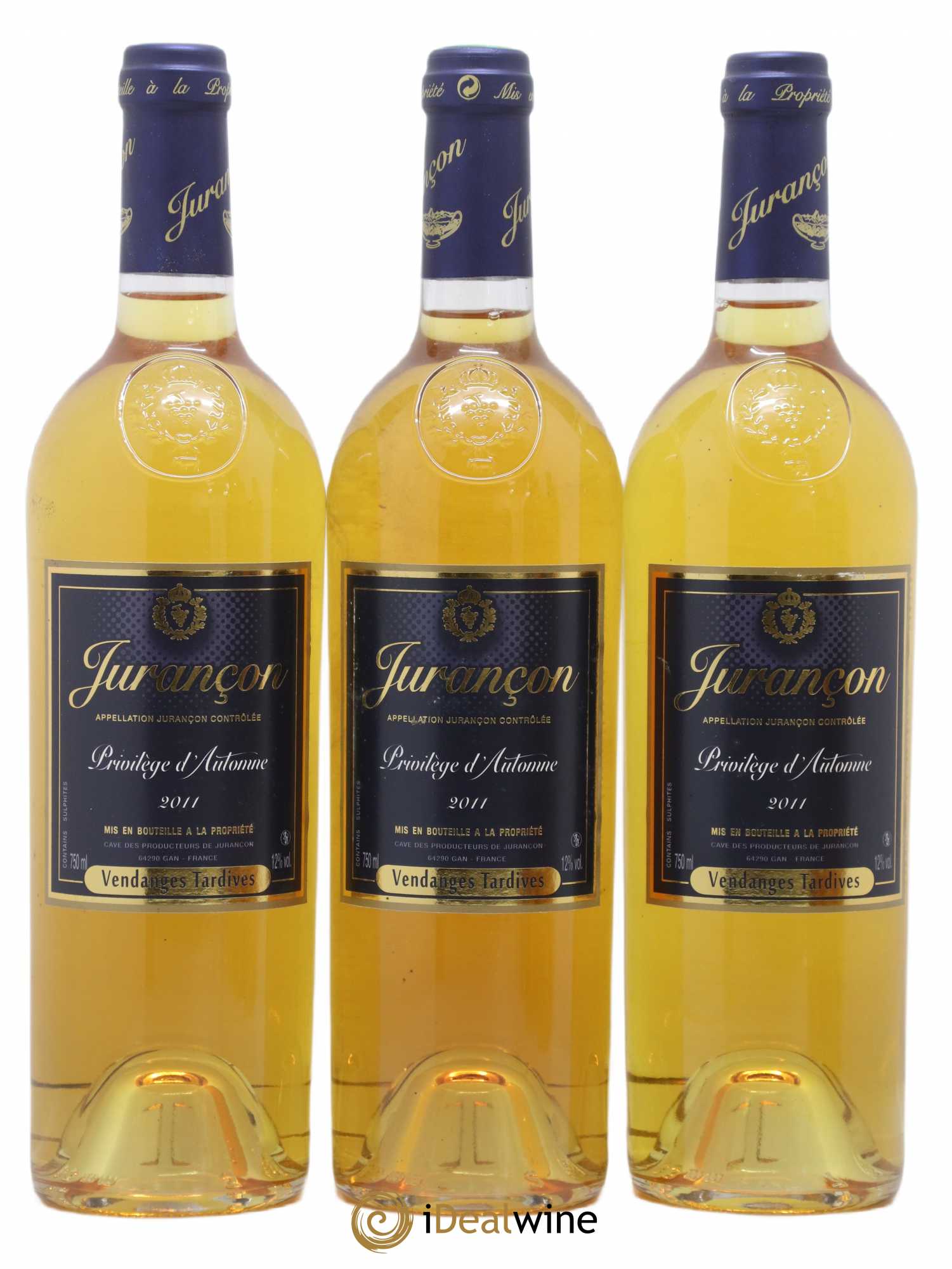 Jurançon Privilège d'Automne vendanges tardives Caves des Producteurs de Jurançon 2011 - Lotto di 6 bottiglie - 2