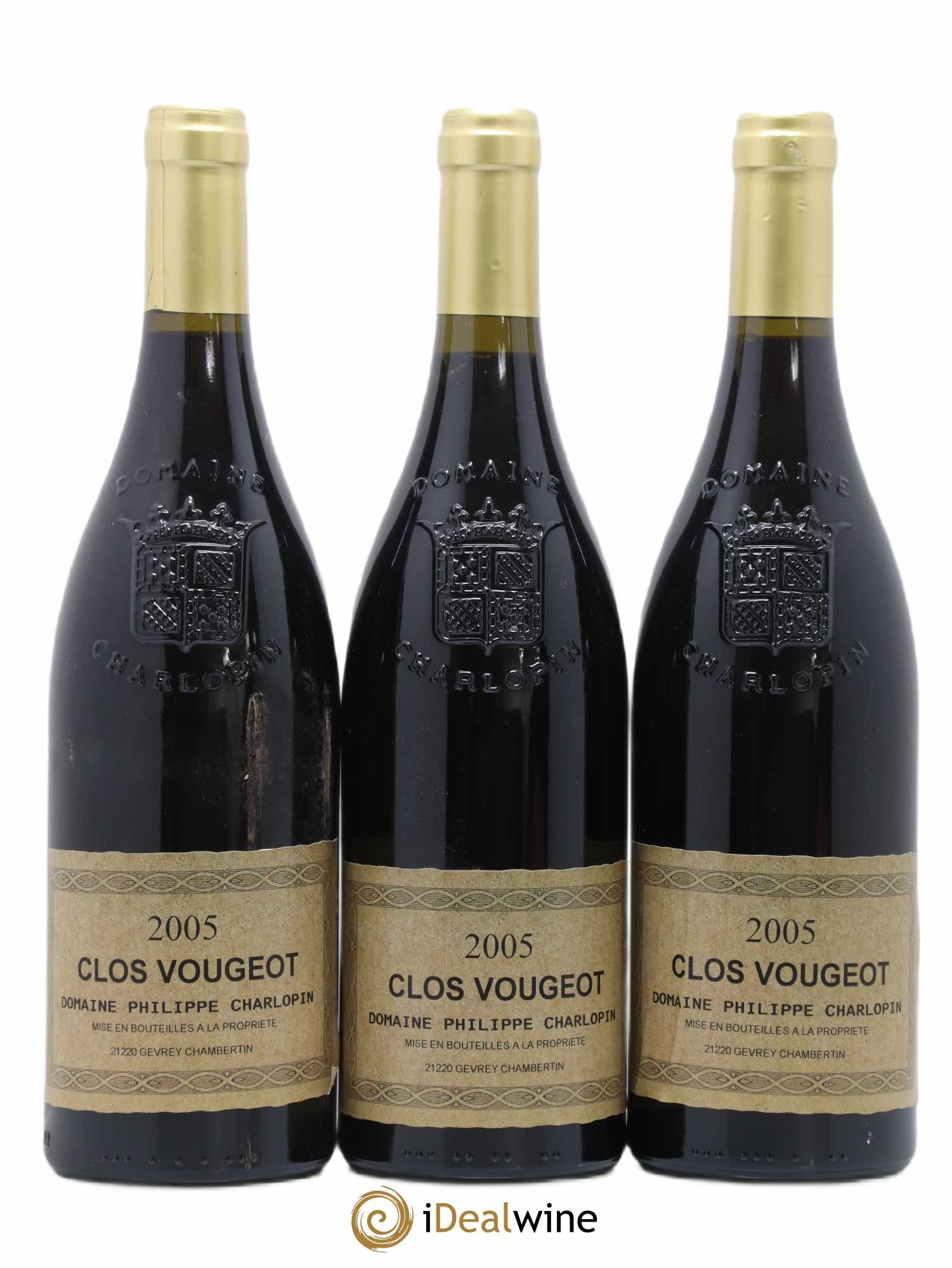 Clos de Vougeot Grand Cru Charlopin-Parizot 2005 - Lot de 3 bouteilles - 0