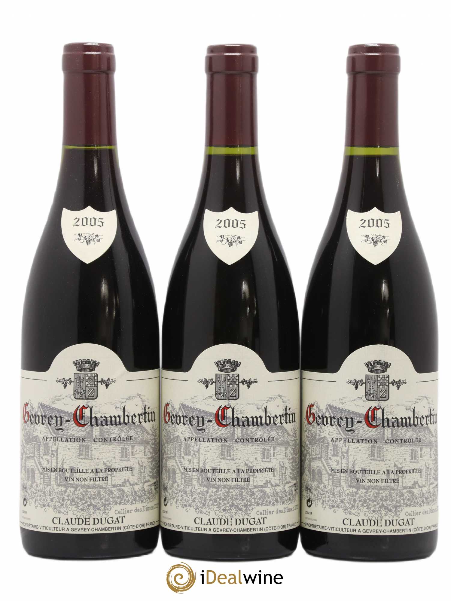 Gevrey-Chambertin Claude Dugat 2005 - Lot de 3 bouteilles - 0