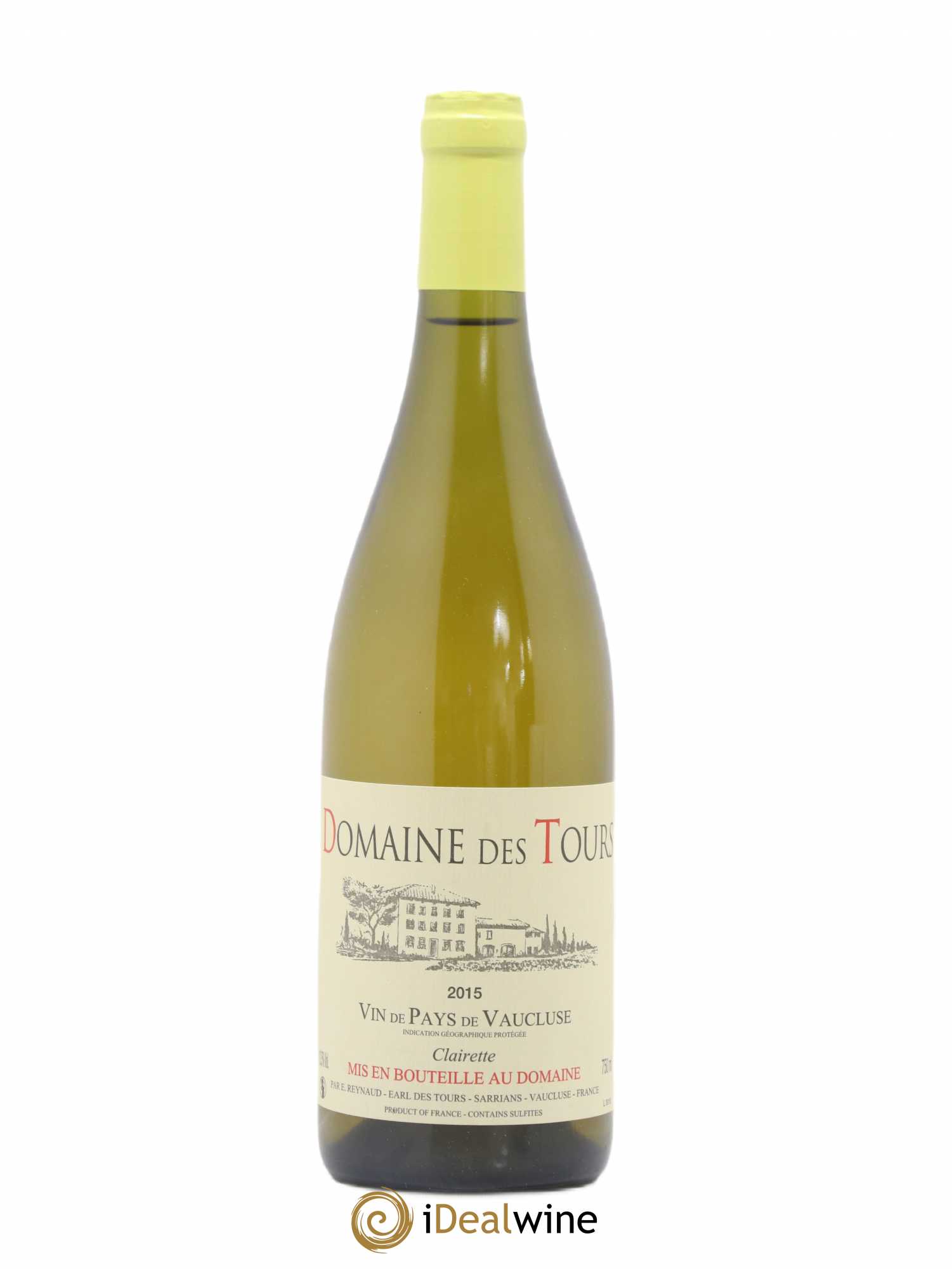 Vaucluse (Vin de Pays de Vaucluse) Domaine des Tours Emmanuel Reynaud Clairette 2015 - Lot de 1 bouteille - 0