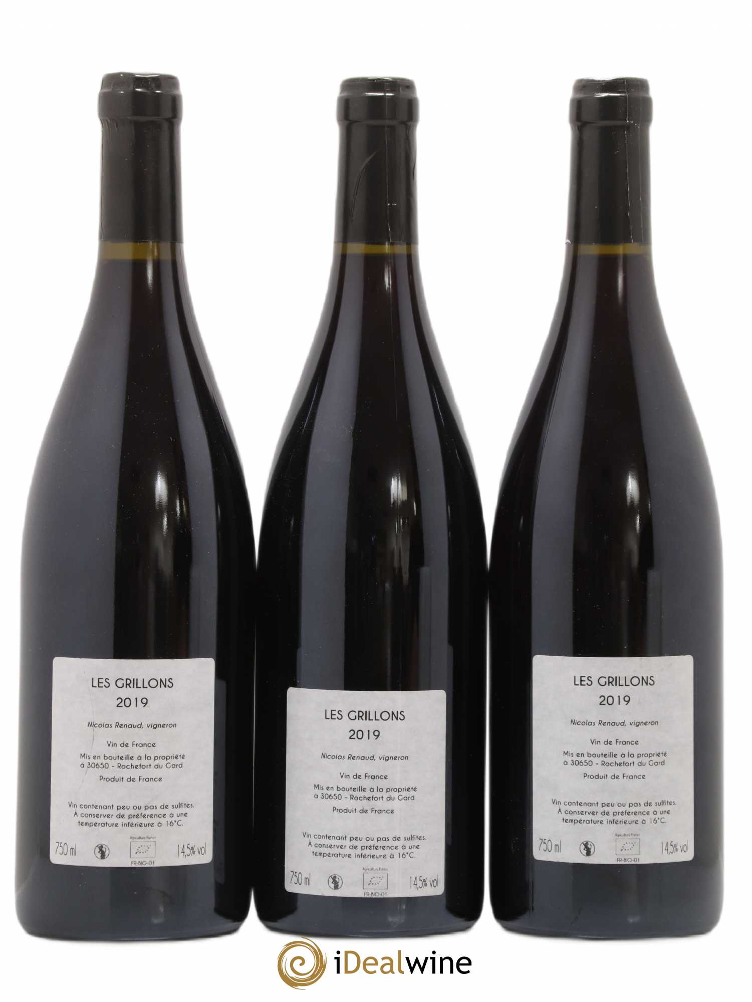 Vin de France Les Grillons Clos des Grillons 2019 - Lot de 3 bouteilles - 1