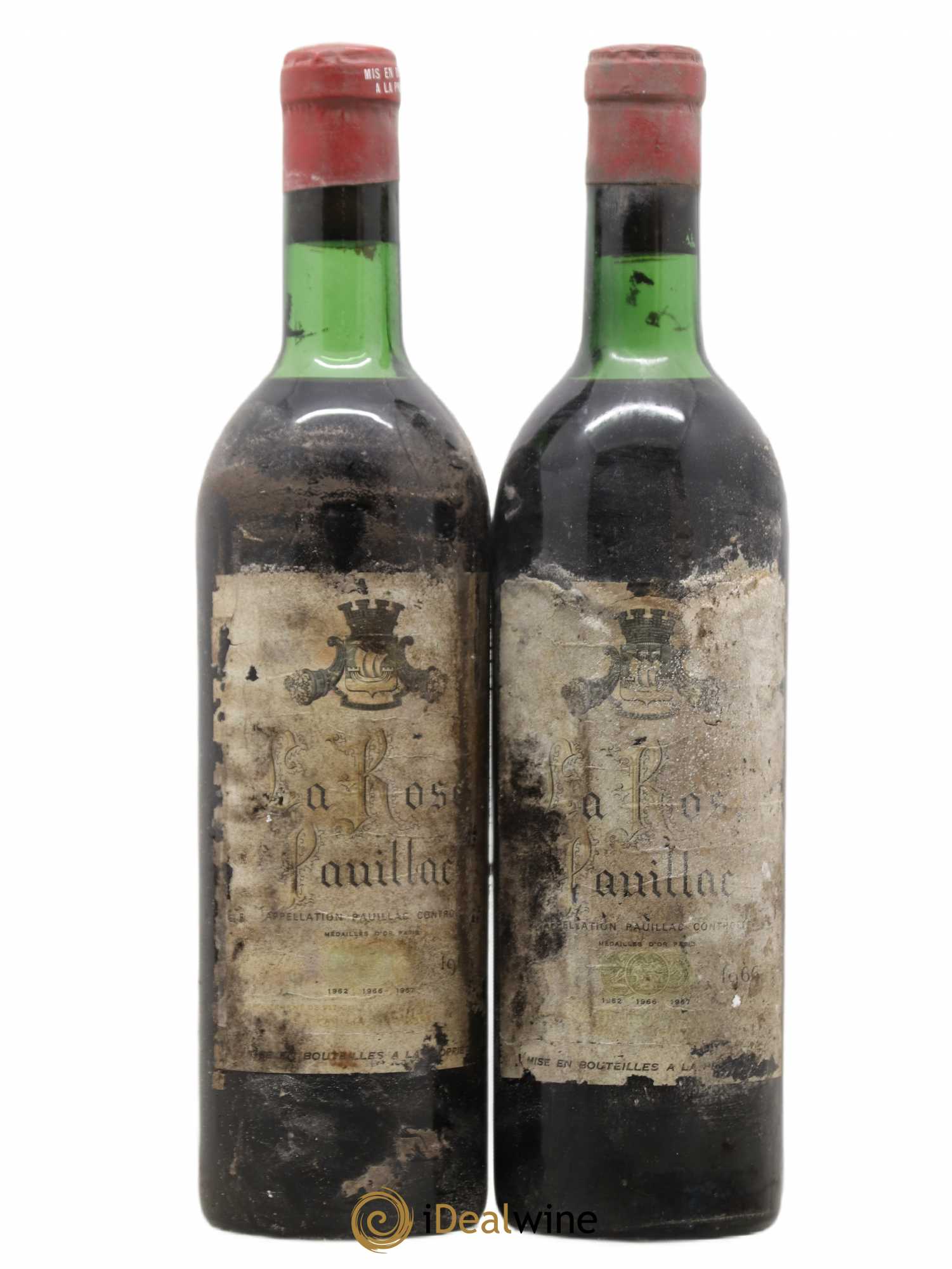 La Rose Pauillac 1966 - Lot de 2 bouteilles - 0