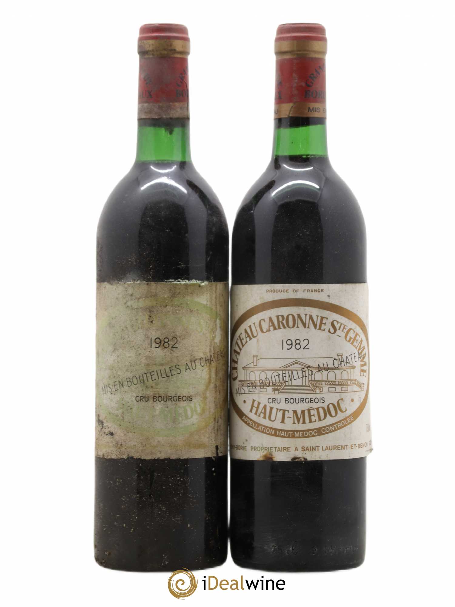 Château Caronne Sainte-Gemme Cru Bourgeois 1982 - Lot de 2 bouteilles - 0
