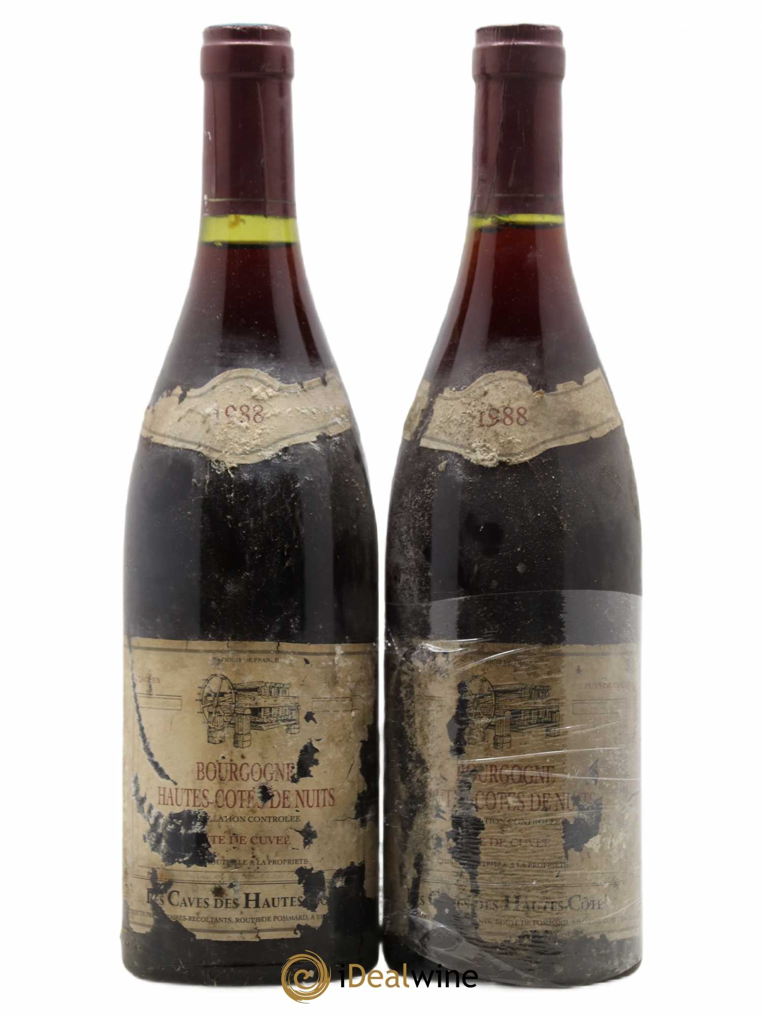 Hautes-Côtes de Nuits Tête de Cuvée Les Caves des Hautes Côtes 1988 - Posten von 2 Flaschen - 0