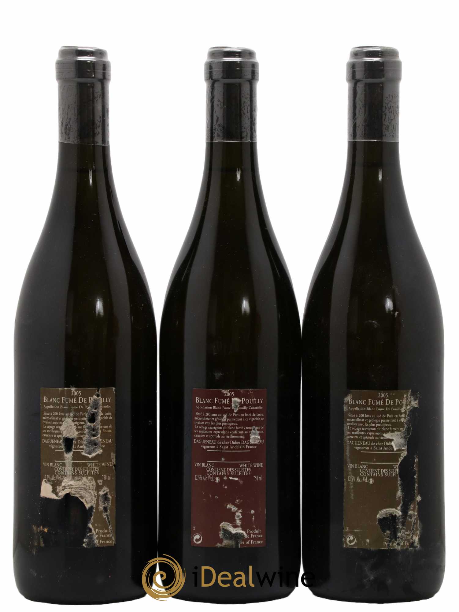 Vin de France (anciennement Pouilly-Fumé) Pur Sang Dagueneau (Domaine Didier - Louis-Benjamin) 2005 - Lot de 3 bouteilles - 1