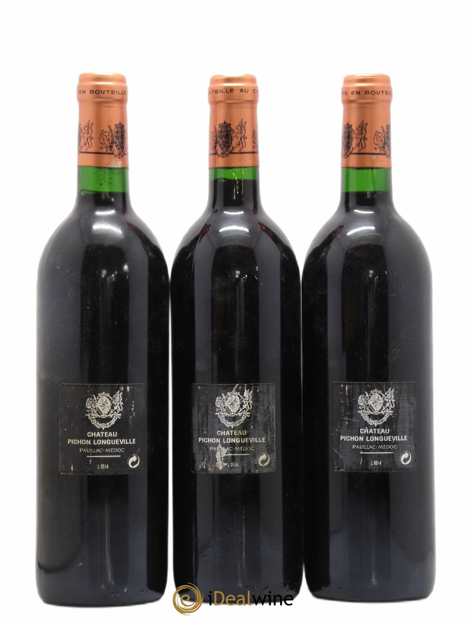 Pichon Longueville Baron 2ème Grand Cru Classé 1990 - Lot de 3 bouteilles - 1
