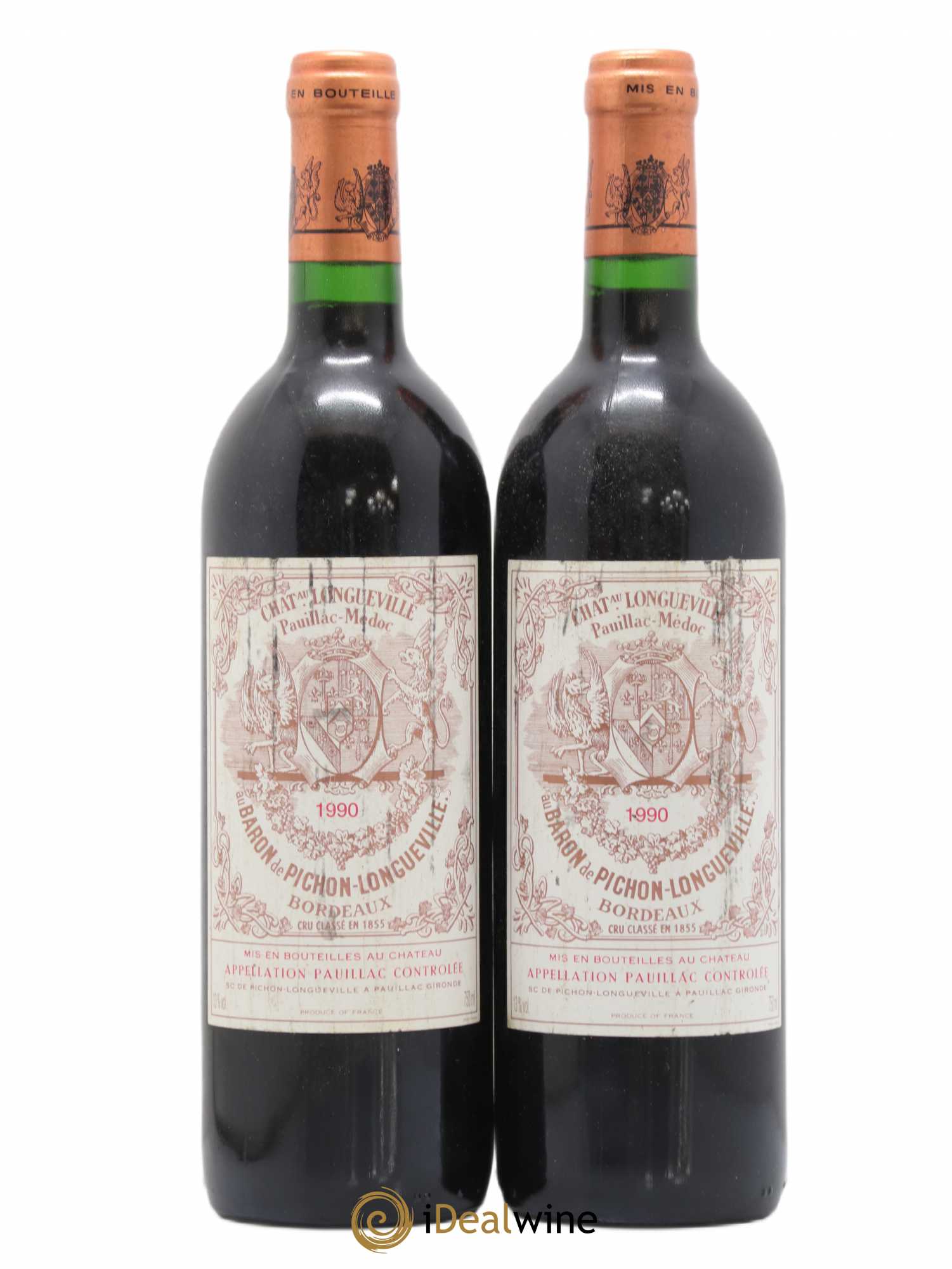 Pichon Longueville Baron 2ème Grand Cru Classé 1990 - Lot de 2 bouteilles - 0