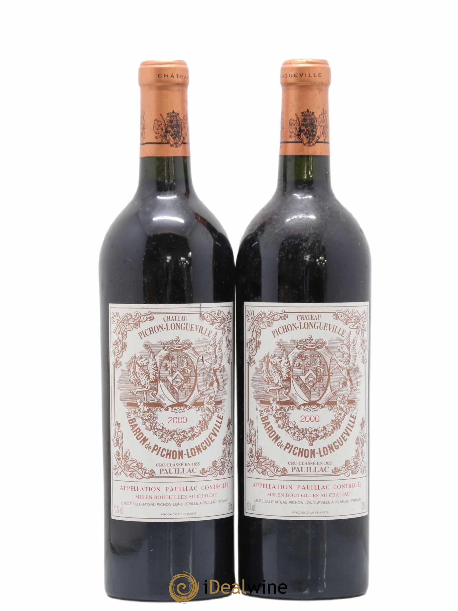 Pichon Longueville Baron 2ème Grand Cru Classé 2000 - Lot de 2 bouteilles - 0