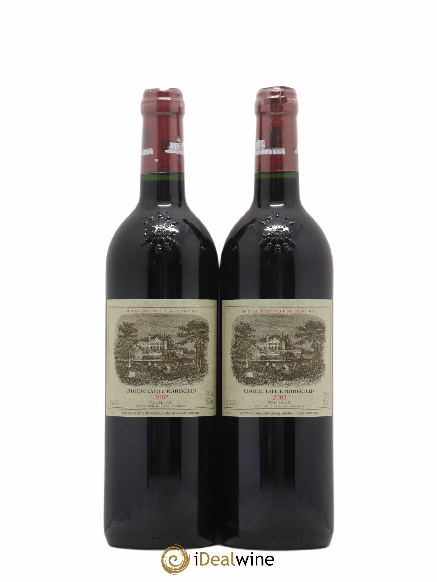 Caisse Primeurs 2 Petrus, 2 Lafite Rothschild, 2 Mouton Rothschild, 2 Château Latour, 2 Margaux, 2 Château Haut Brion 2002 - Lot de 12 bouteilles - 3