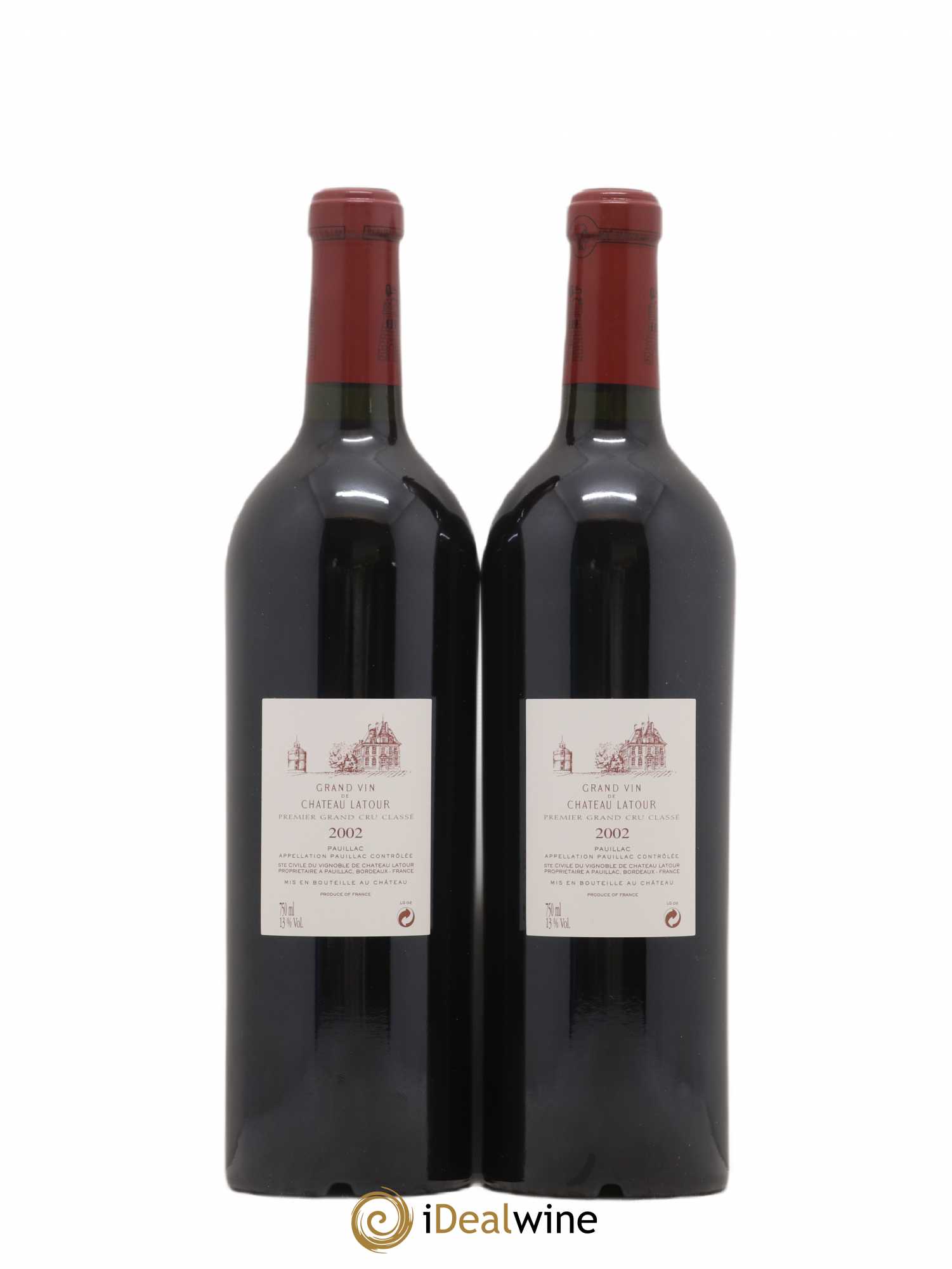 Caisse Primeurs 2 Petrus, 2 Lafite Rothschild, 2 Mouton Rothschild, 2 Château Latour, 2 Margaux, 2 Château Haut Brion 2002 - Lot de 12 bouteilles - 5