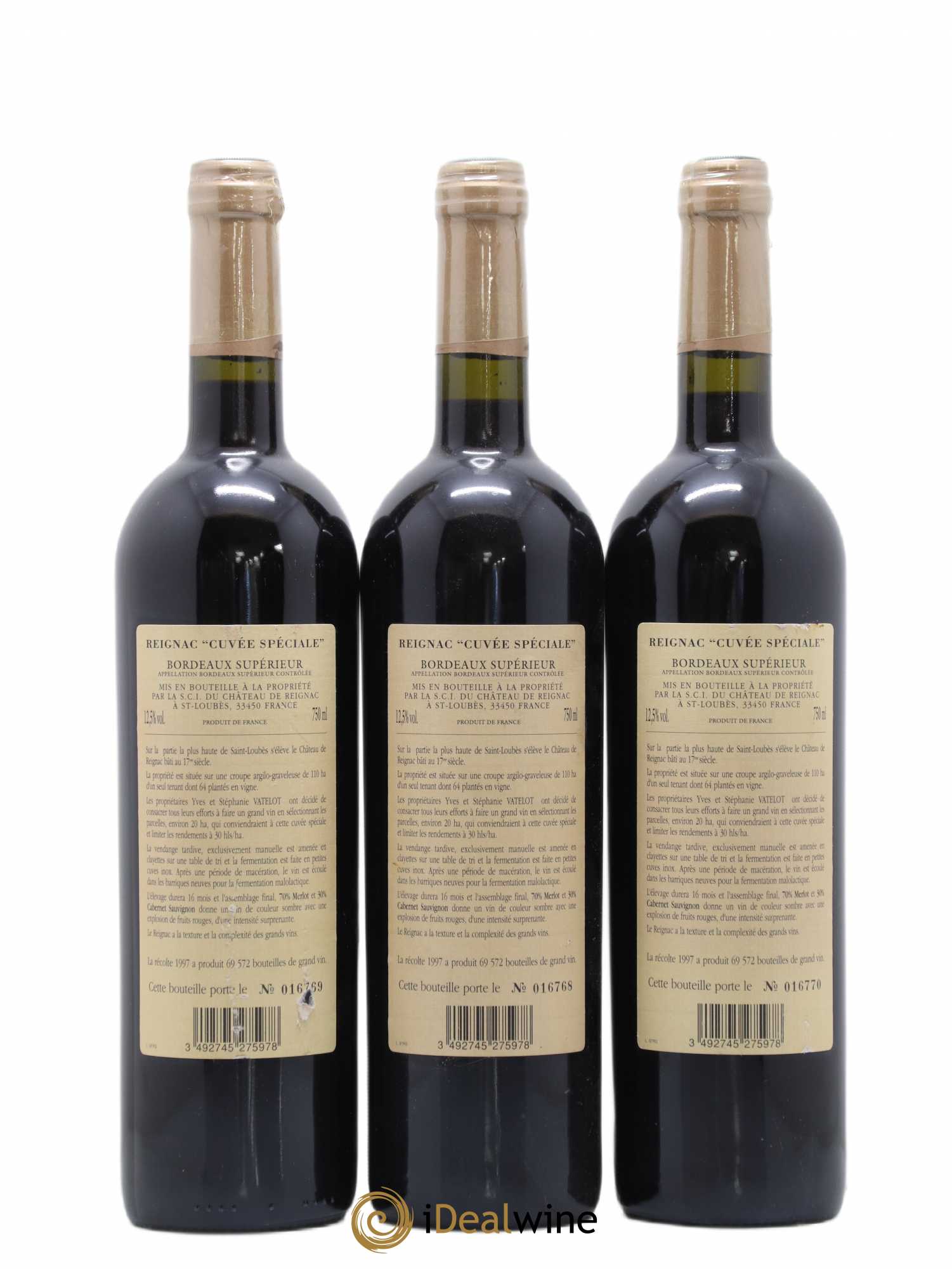 Château de Reignac Second Vin 1997 - Lot de 6 bouteilles - 4