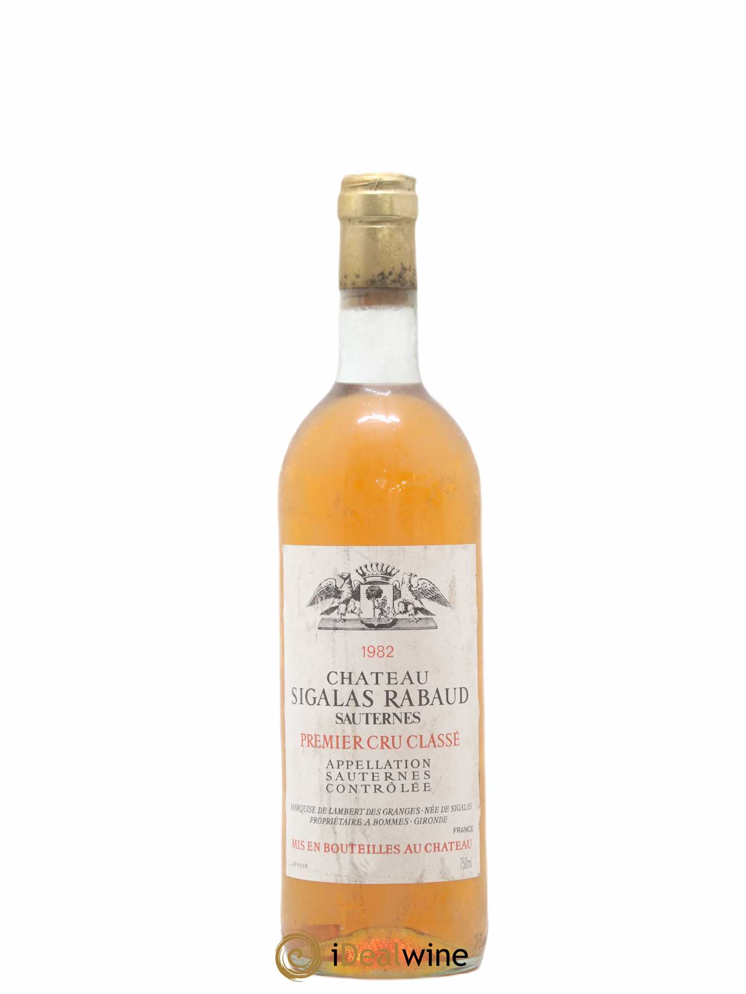 Château Sigalas Rabaud 1er Grand Cru Classé 1982 - Posten von 1 Flasche - 0