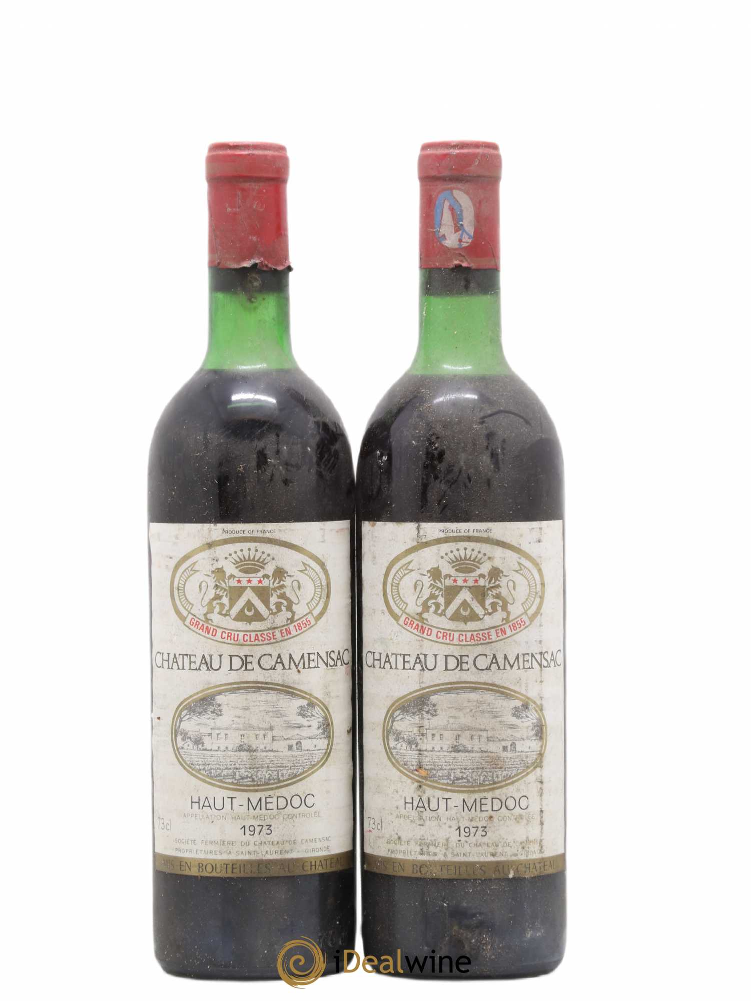 Château Camensac 5ème Grand Cru Classé 1973 - Lot de 2 bouteilles - 0