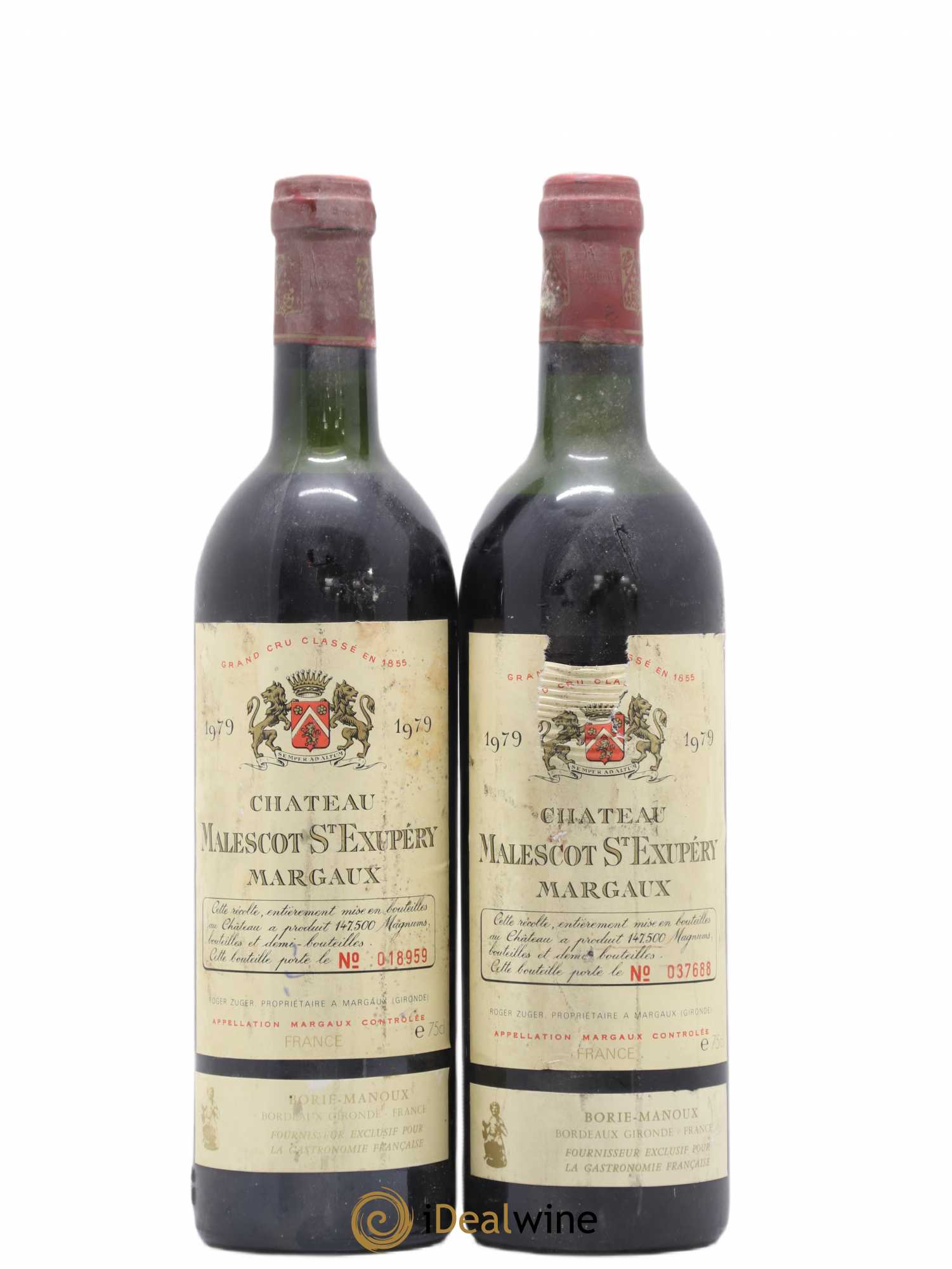 Château Malescot Saint-Exupéry 3ème Grand Cru Classé 1979 - Lot de 2 bouteilles - 0